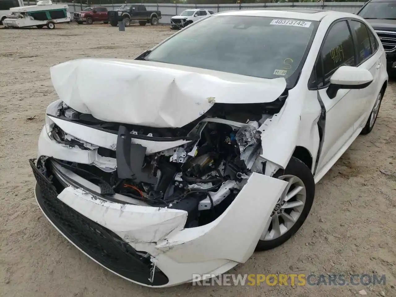 2 Photograph of a damaged car JTDHPRAE9LJ068843 TOYOTA COROLLA 2020