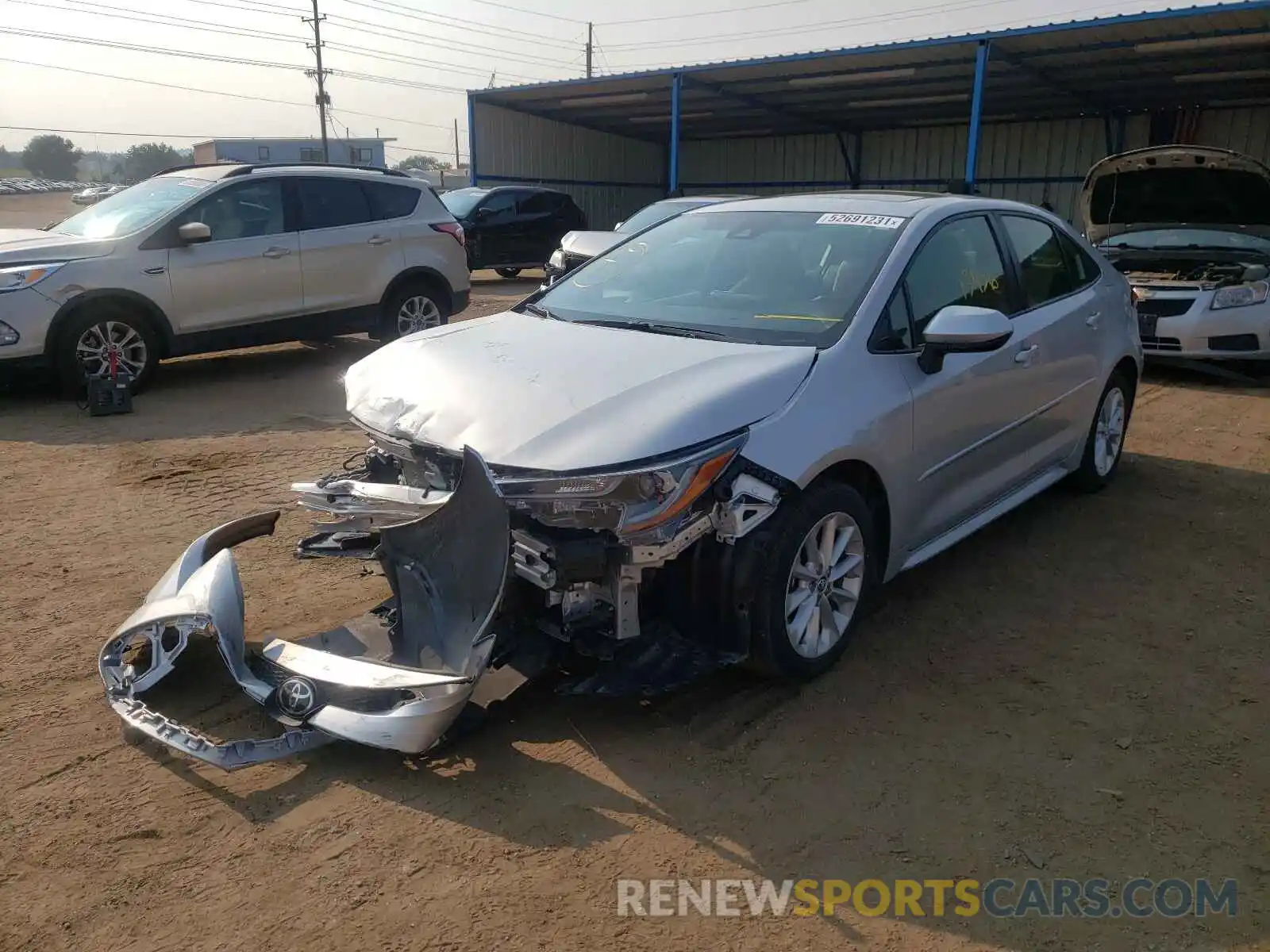 2 Photograph of a damaged car JTDHPRAEXLJ000597 TOYOTA COROLLA 2020