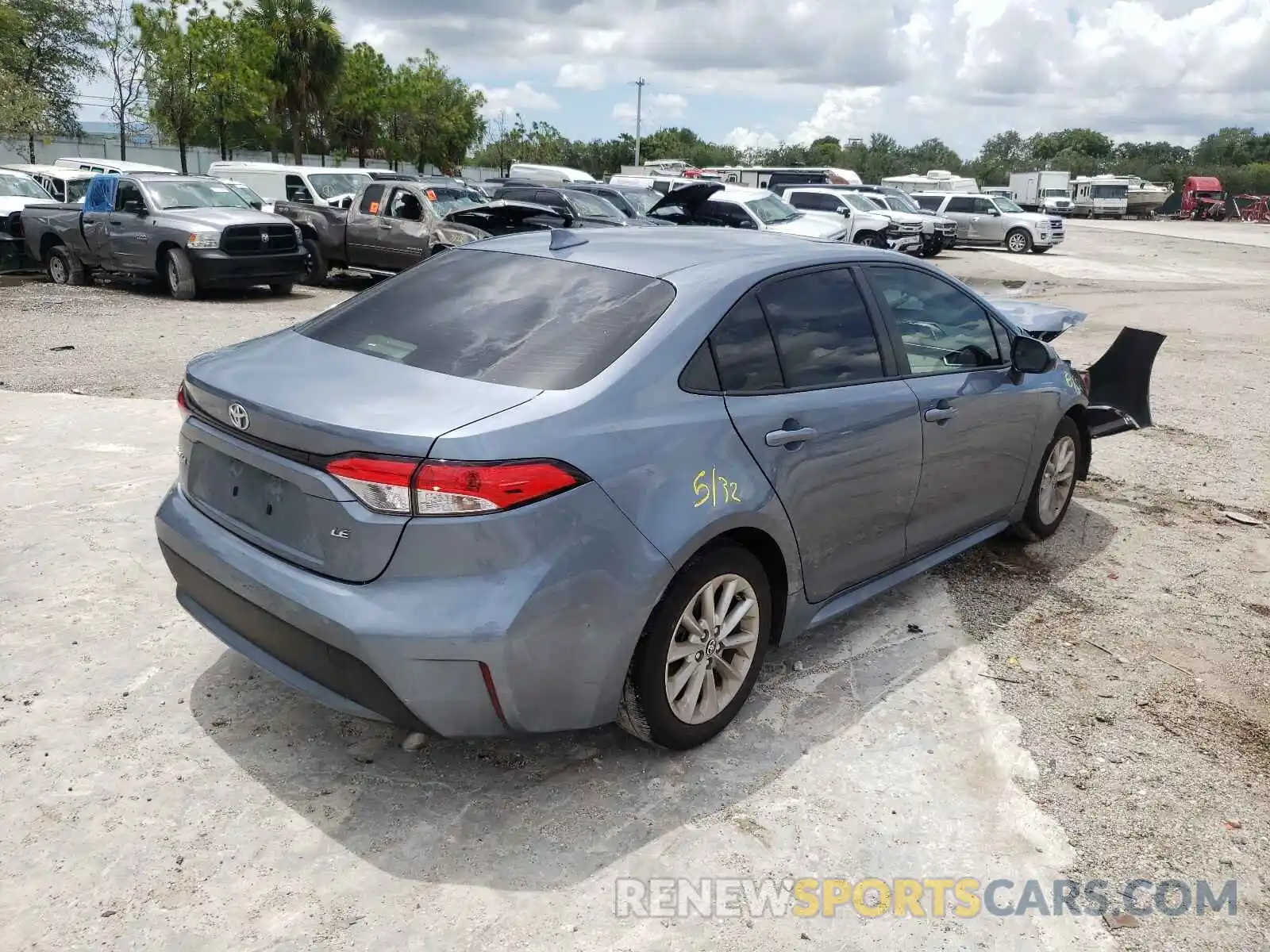 4 Photograph of a damaged car JTDHPRAEXLJ005914 TOYOTA COROLLA 2020