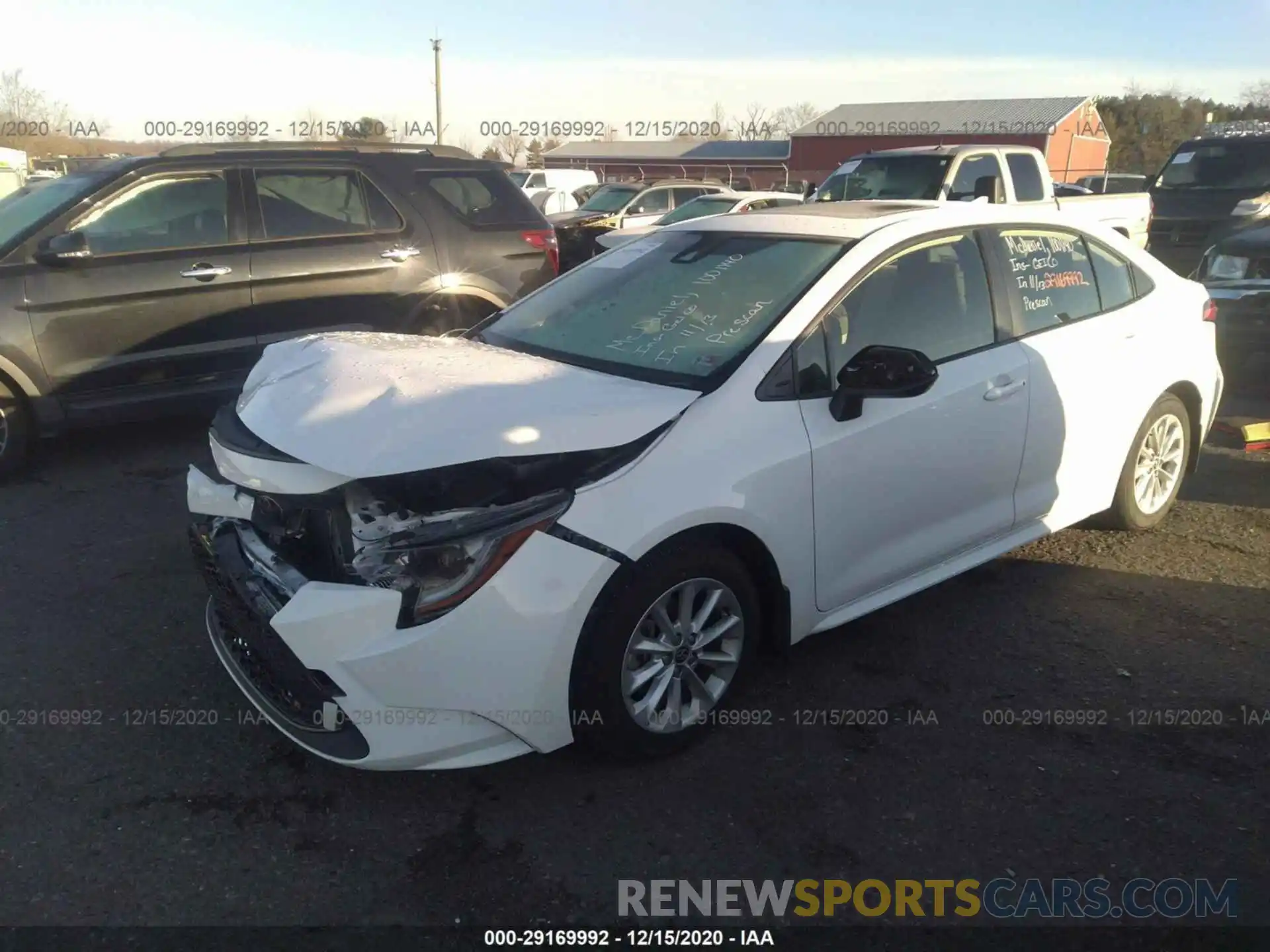 2 Photograph of a damaged car JTDHPRAEXLJ038508 TOYOTA COROLLA 2020