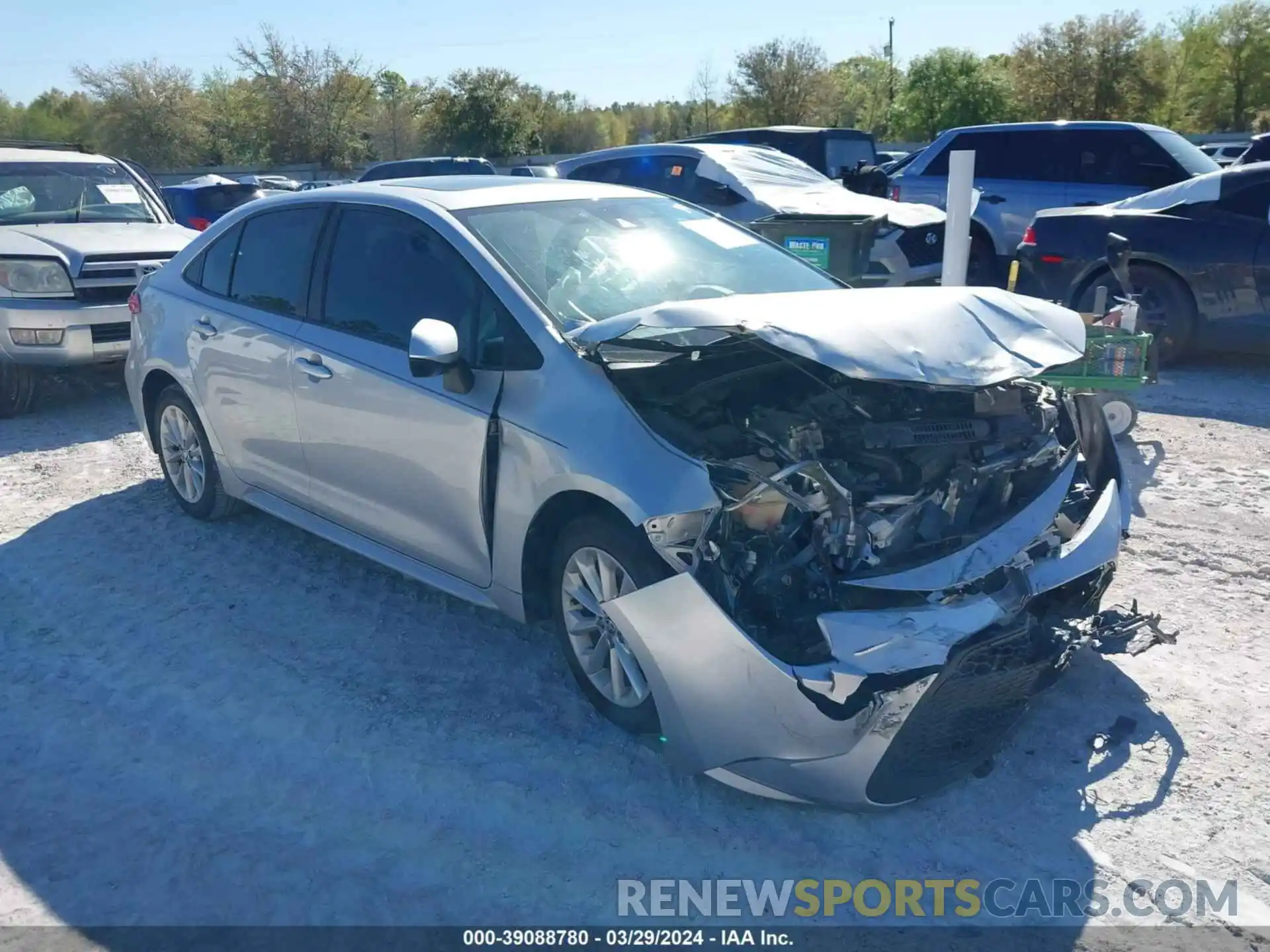 1 Photograph of a damaged car JTDHPRAEXLJ069306 TOYOTA COROLLA 2020