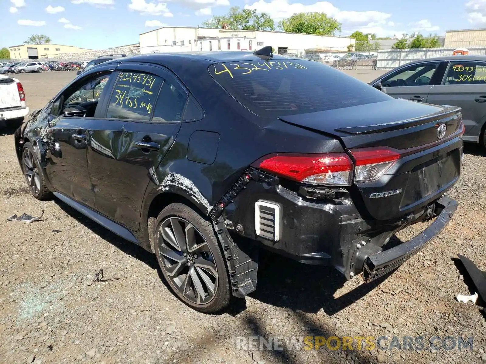 3 Photograph of a damaged car JTDM4RCE1LJ002355 TOYOTA COROLLA 2020