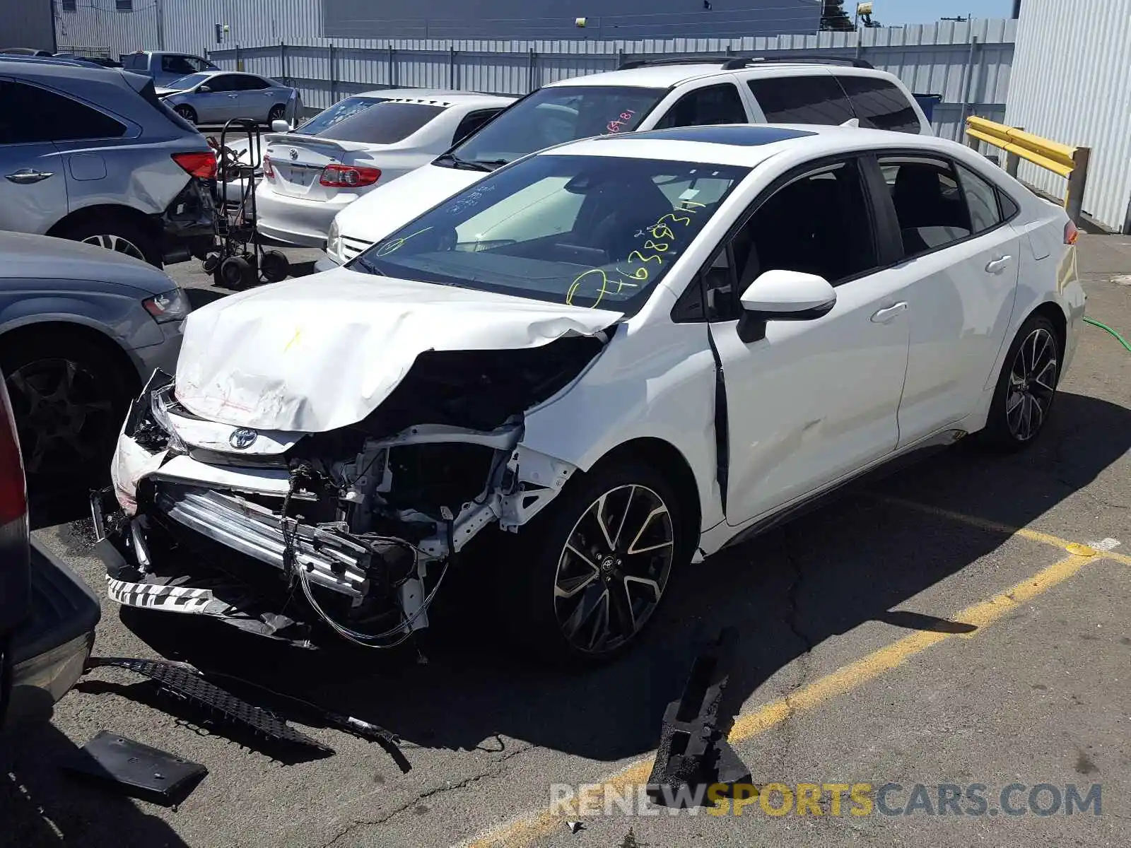 2 Photograph of a damaged car JTDM4RCE1LJ005370 TOYOTA COROLLA 2020