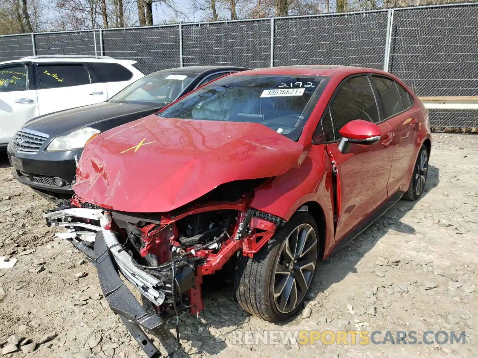 2 Photograph of a damaged car JTDM4RCE1LJ042192 TOYOTA COROLLA 2020