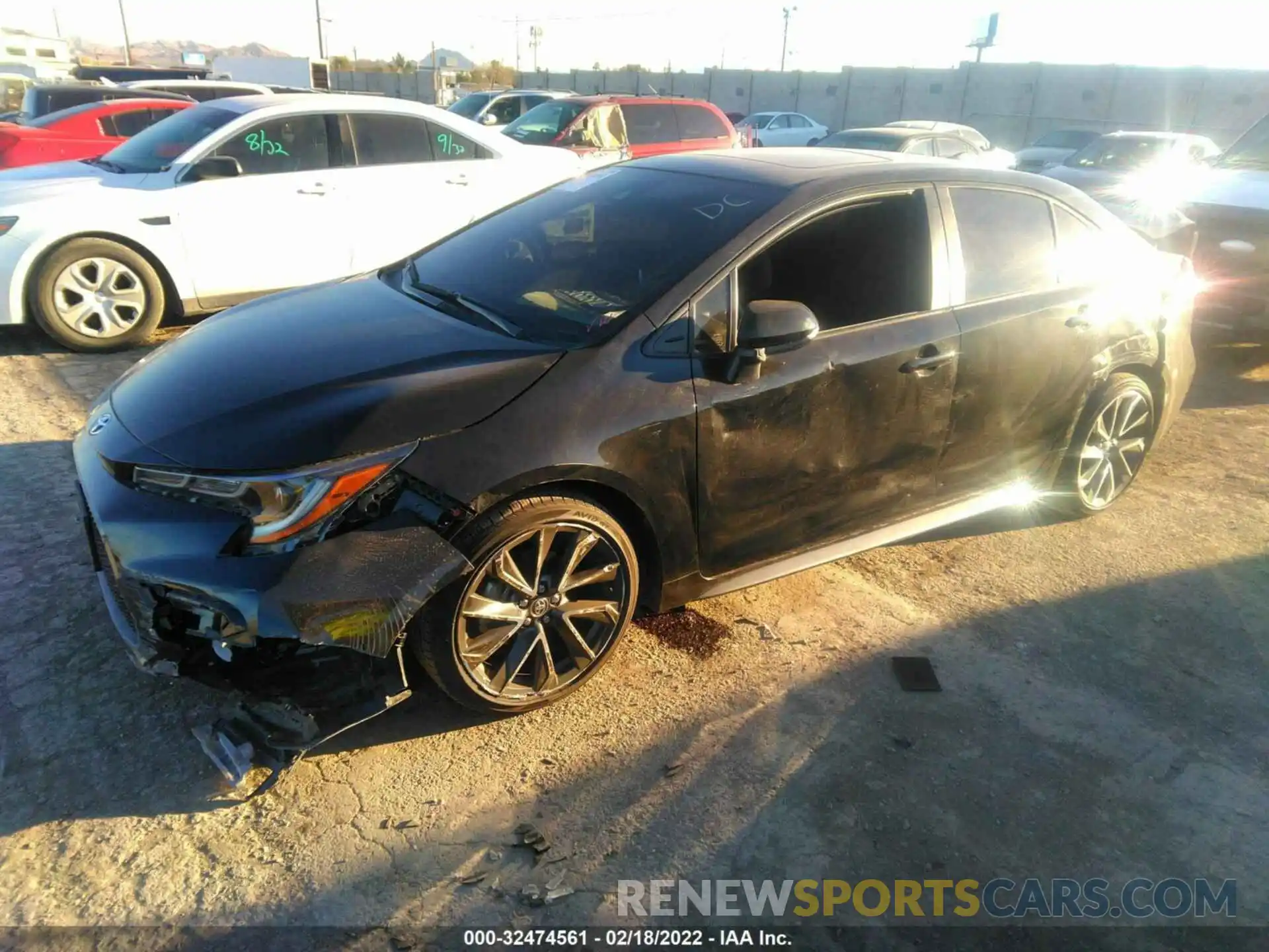 2 Photograph of a damaged car JTDM4RCE2LJ045599 TOYOTA COROLLA 2020