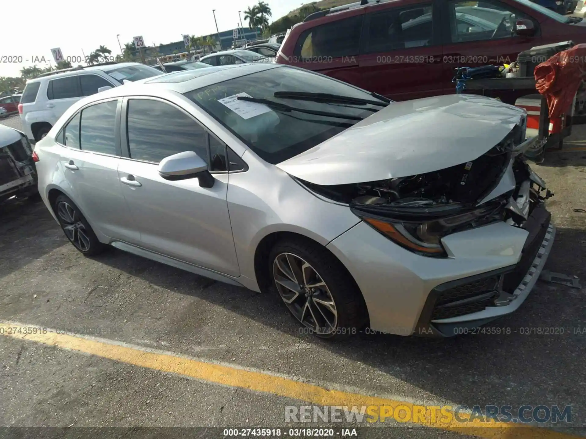 1 Photograph of a damaged car JTDM4RCE3LJ014958 TOYOTA COROLLA 2020