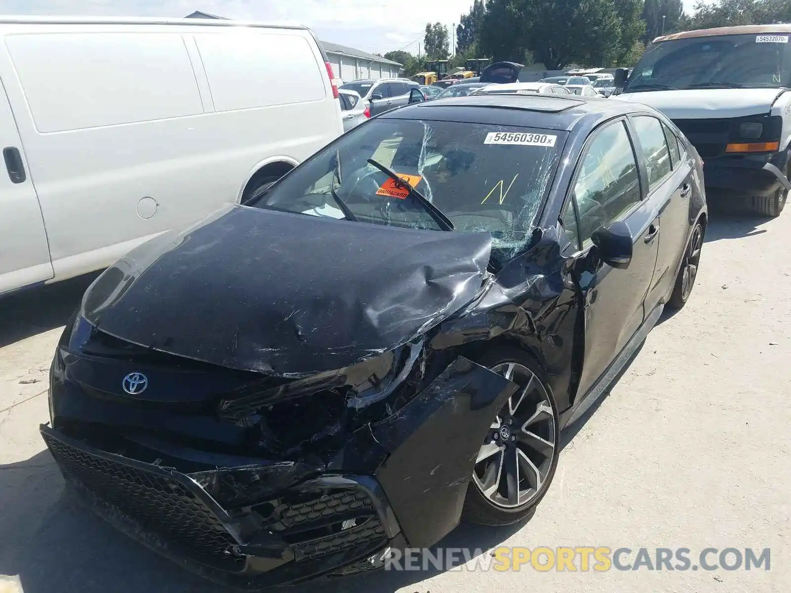 2 Photograph of a damaged car JTDM4RCE4LJ024933 TOYOTA COROLLA 2020