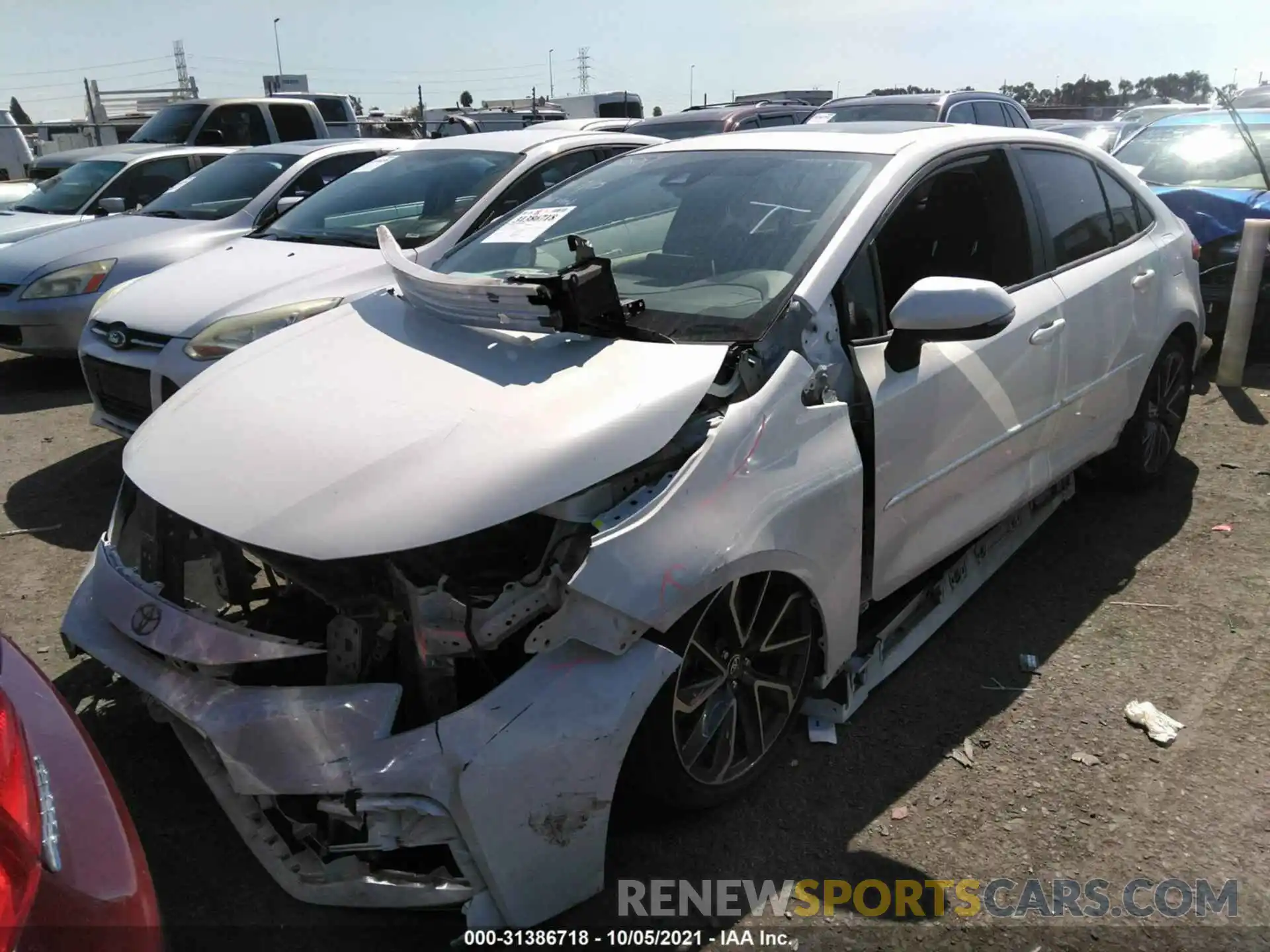 2 Photograph of a damaged car JTDM4RCE6LJ035321 TOYOTA COROLLA 2020