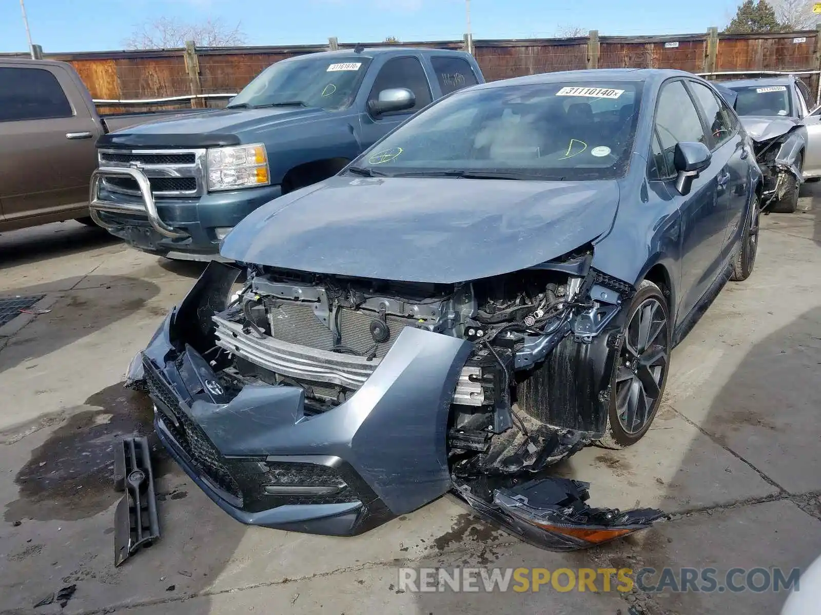 2 Photograph of a damaged car JTDM4RCEXLJ003391 TOYOTA COROLLA 2020