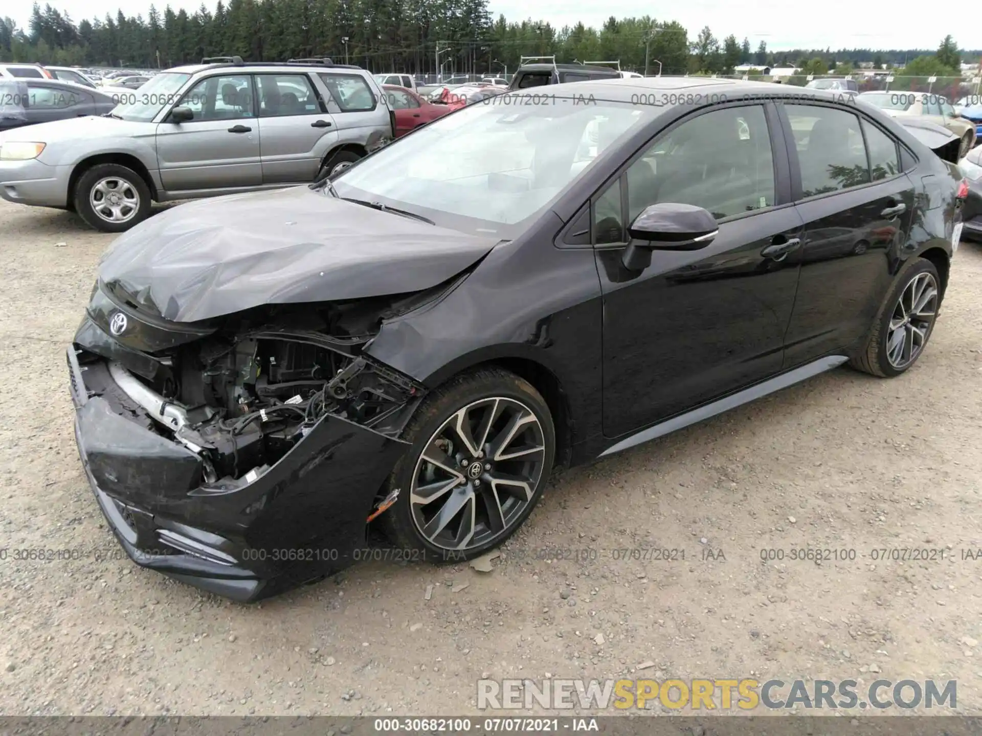 2 Photograph of a damaged car JTDM4RCEXLJ043888 TOYOTA COROLLA 2020