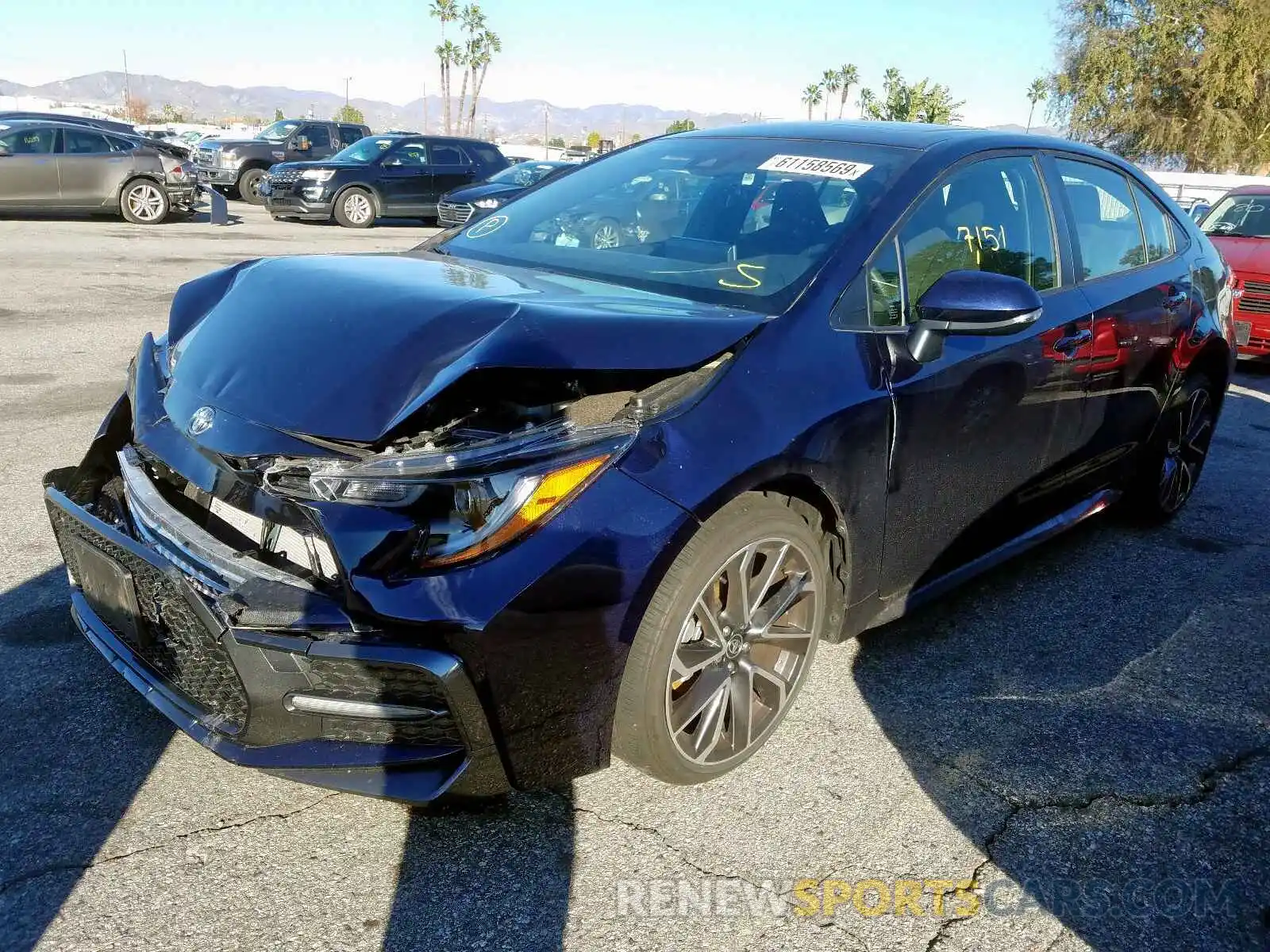 2 Photograph of a damaged car JTDP4RCE0LJ000805 TOYOTA COROLLA 2020