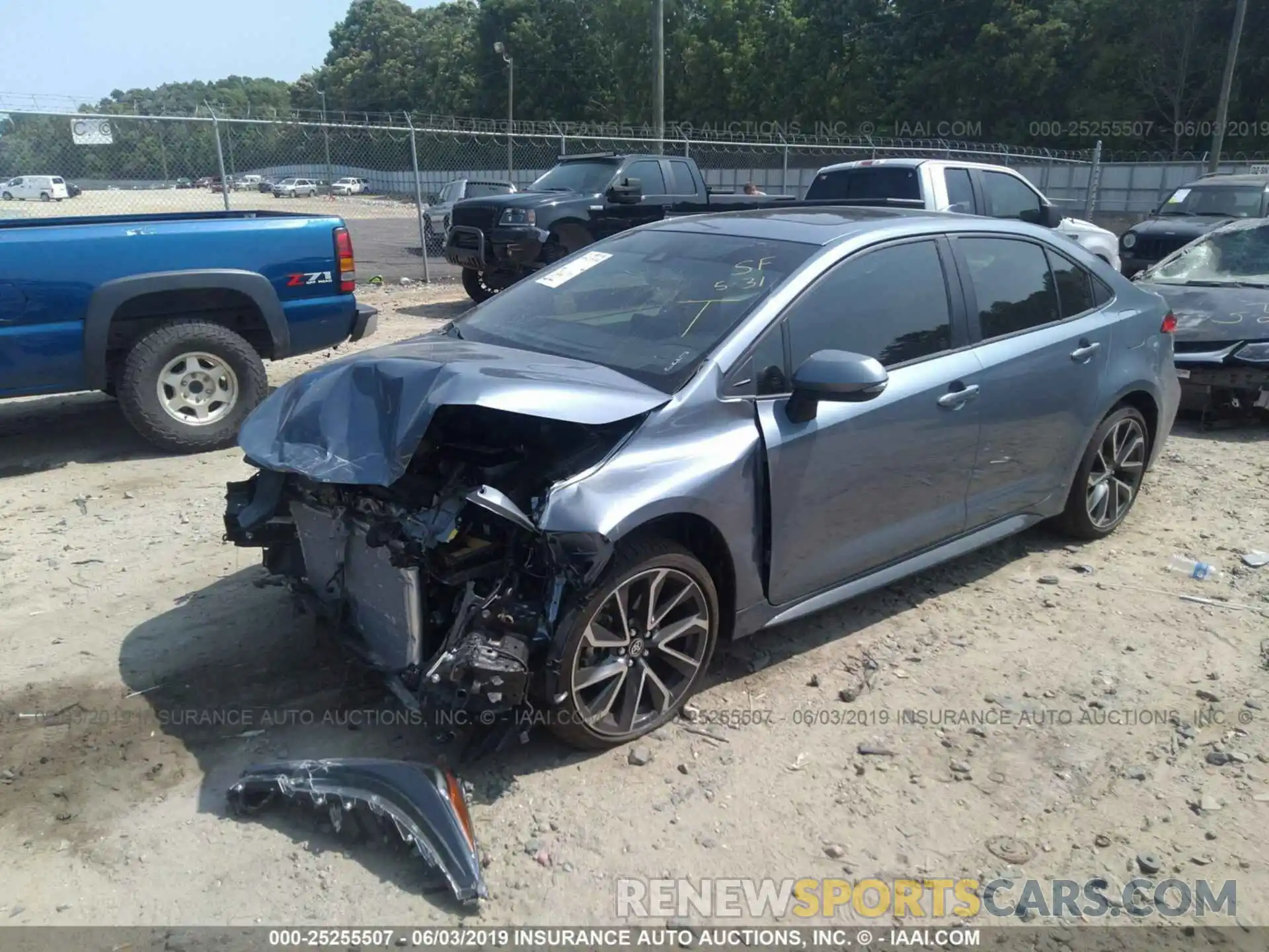 2 Photograph of a damaged car JTDP4RCE0LJ002506 TOYOTA COROLLA 2020