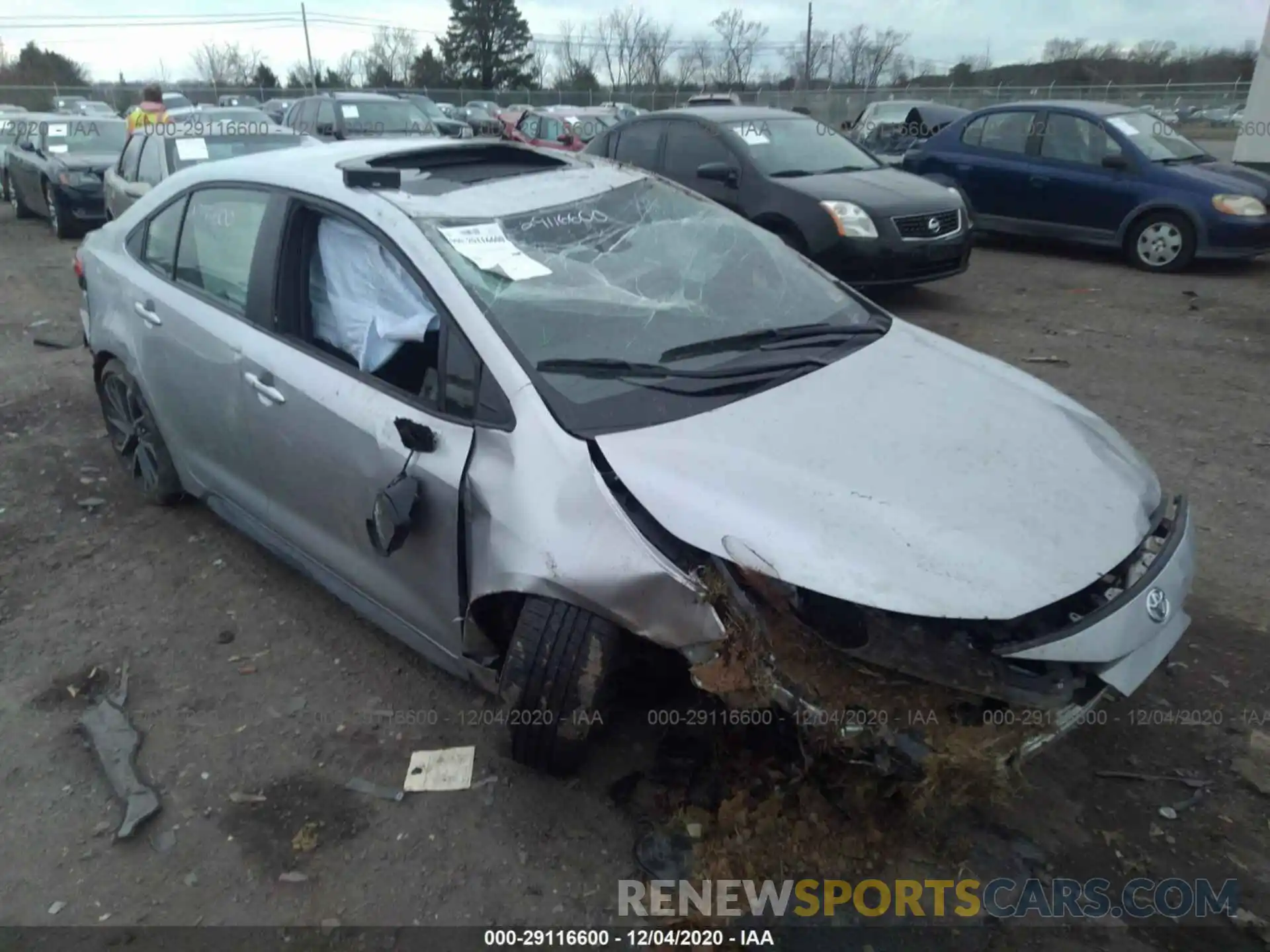 1 Photograph of a damaged car JTDP4RCE0LJ006006 TOYOTA COROLLA 2020