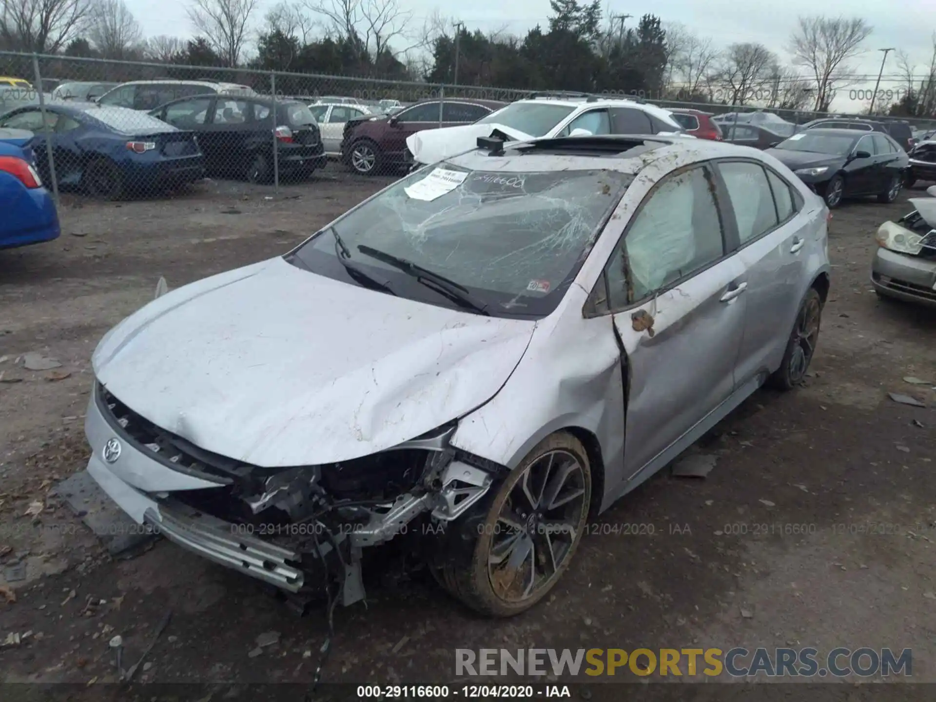 2 Photograph of a damaged car JTDP4RCE0LJ006006 TOYOTA COROLLA 2020