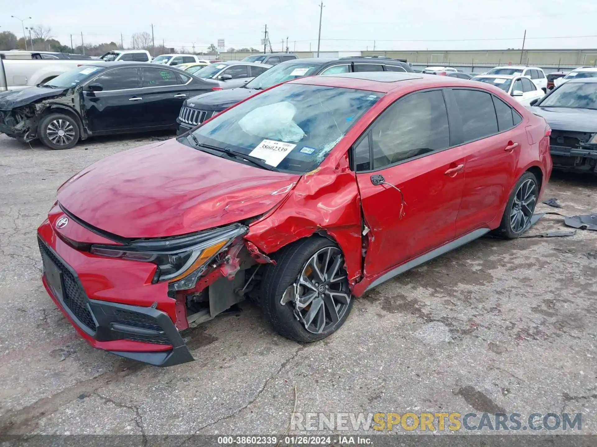 2 Photograph of a damaged car JTDP4RCE0LJ009987 TOYOTA COROLLA 2020