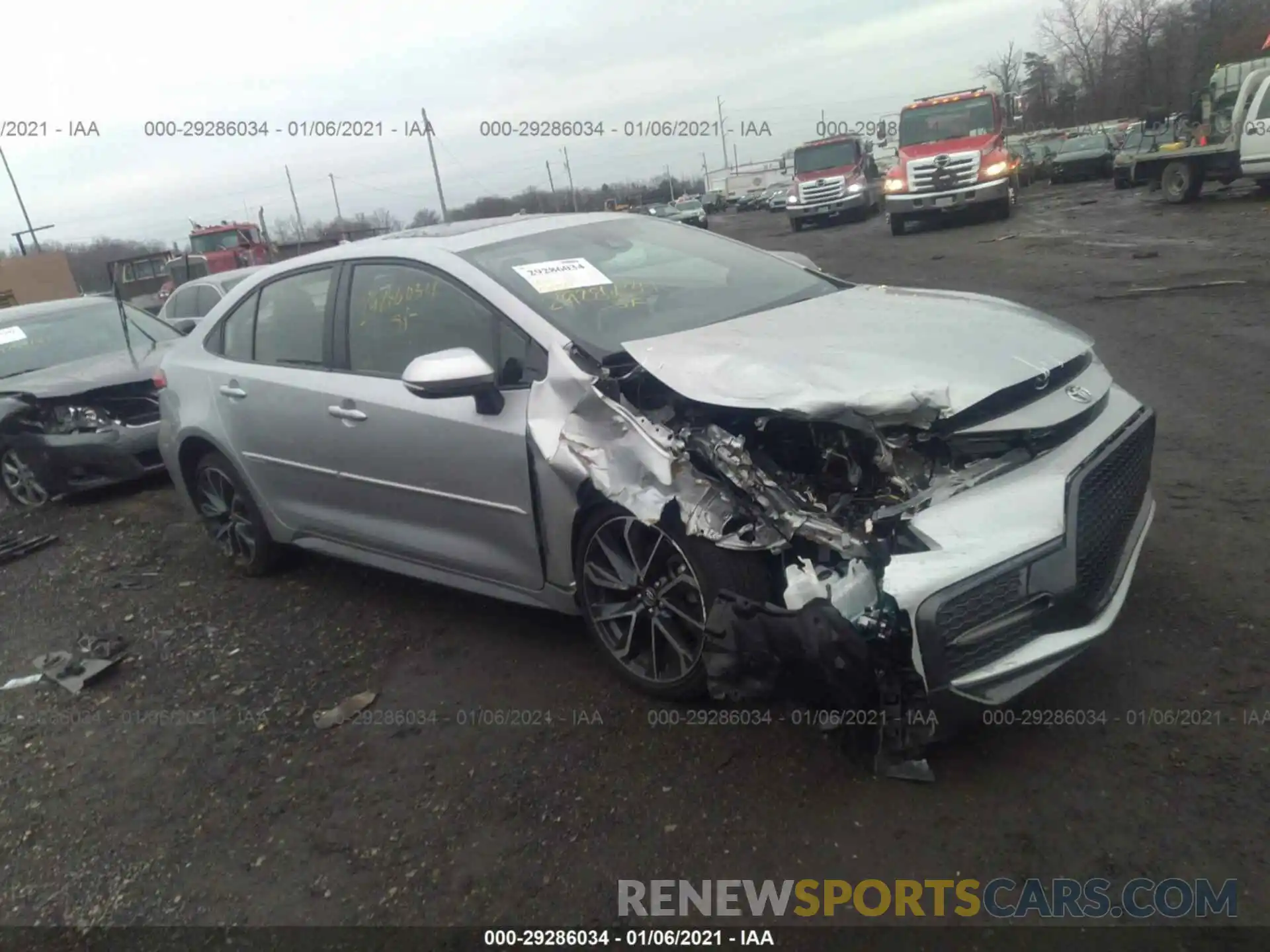 1 Photograph of a damaged car JTDP4RCE0LJ013179 TOYOTA COROLLA 2020