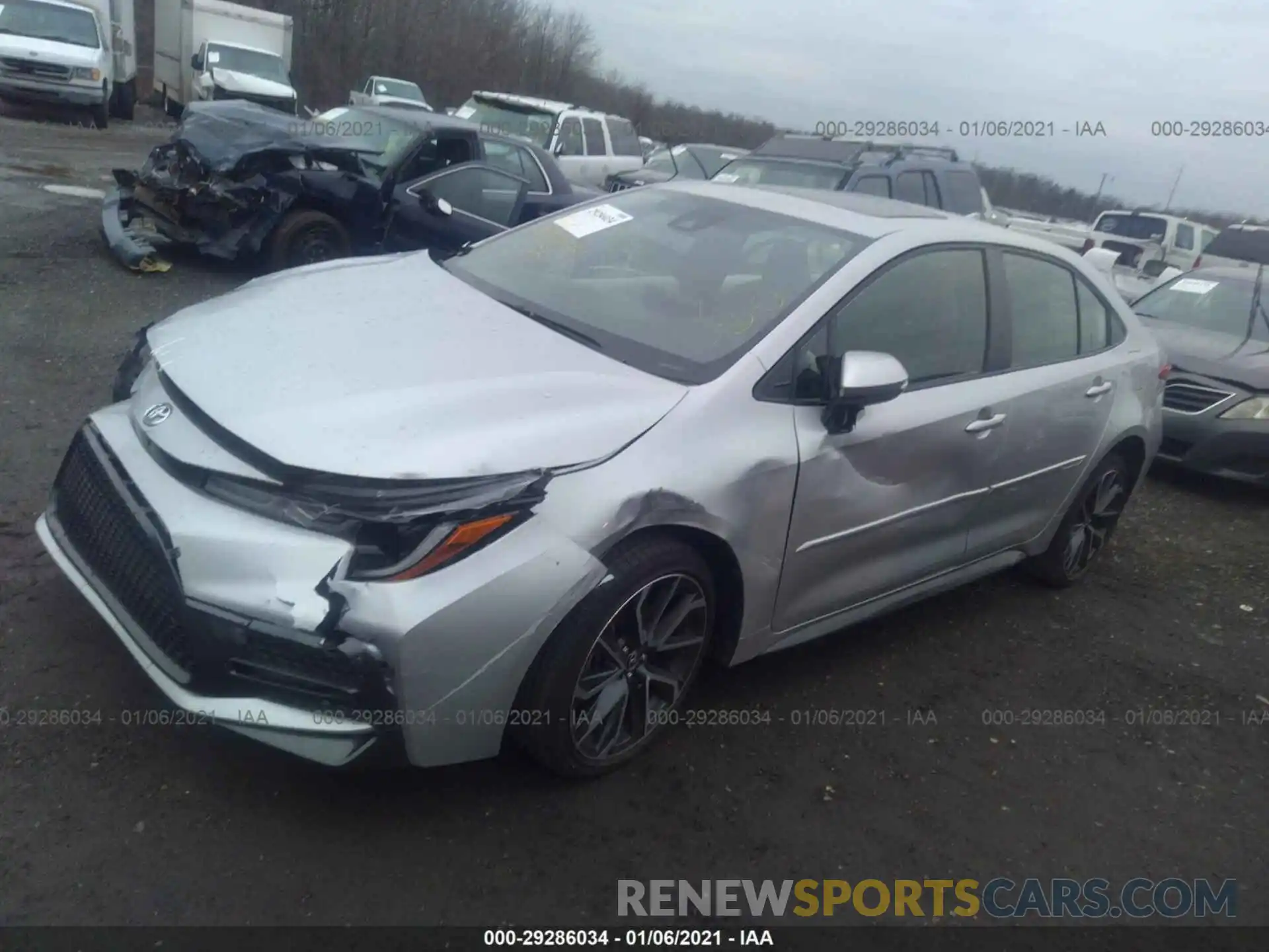 2 Photograph of a damaged car JTDP4RCE0LJ013179 TOYOTA COROLLA 2020