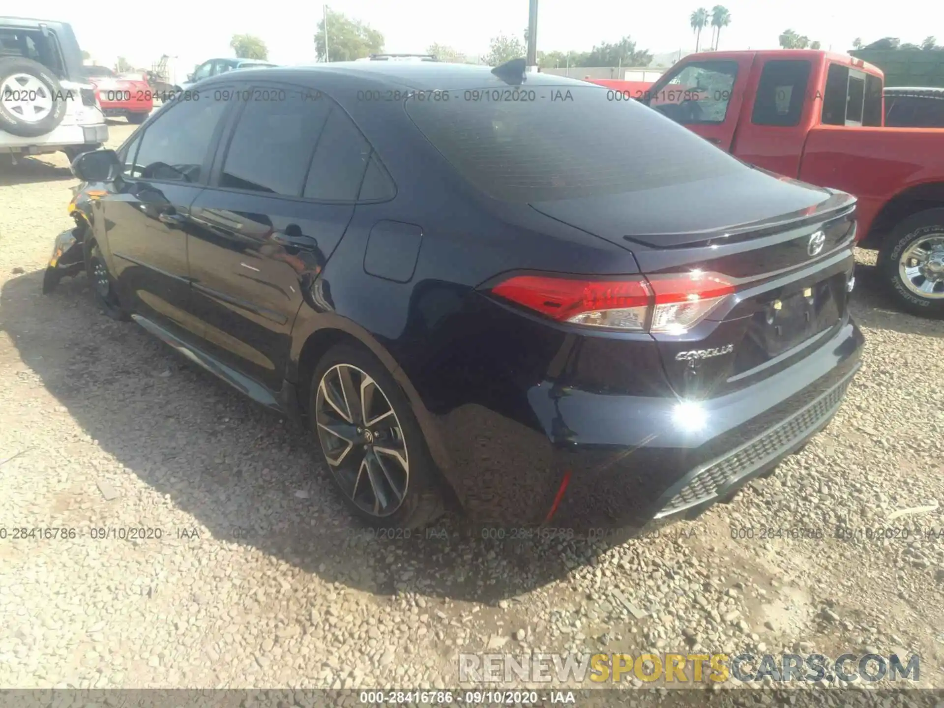 3 Photograph of a damaged car JTDP4RCE0LJ015871 TOYOTA COROLLA 2020