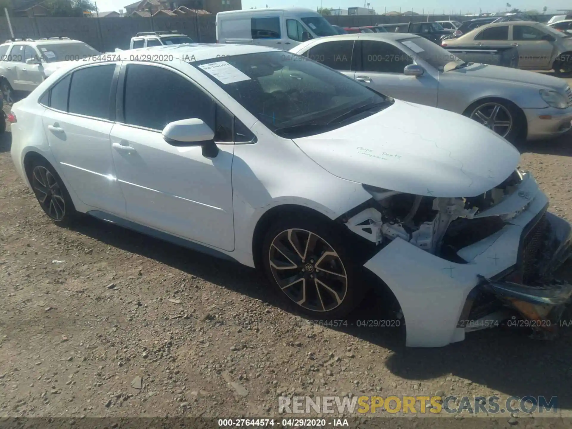 1 Photograph of a damaged car JTDP4RCE0LJ016972 TOYOTA COROLLA 2020