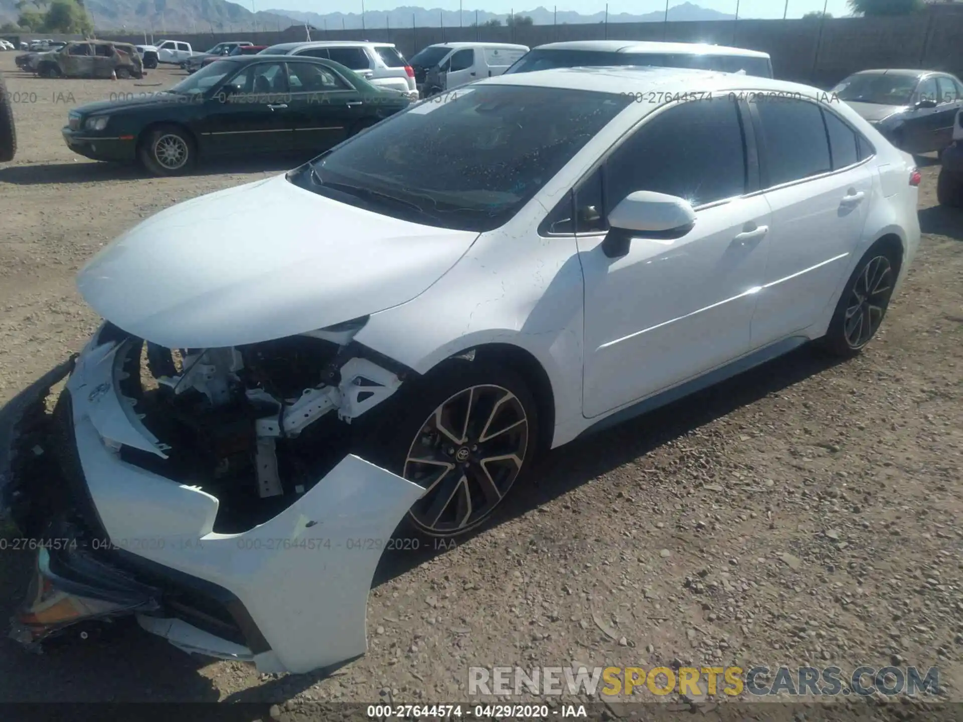 2 Photograph of a damaged car JTDP4RCE0LJ016972 TOYOTA COROLLA 2020