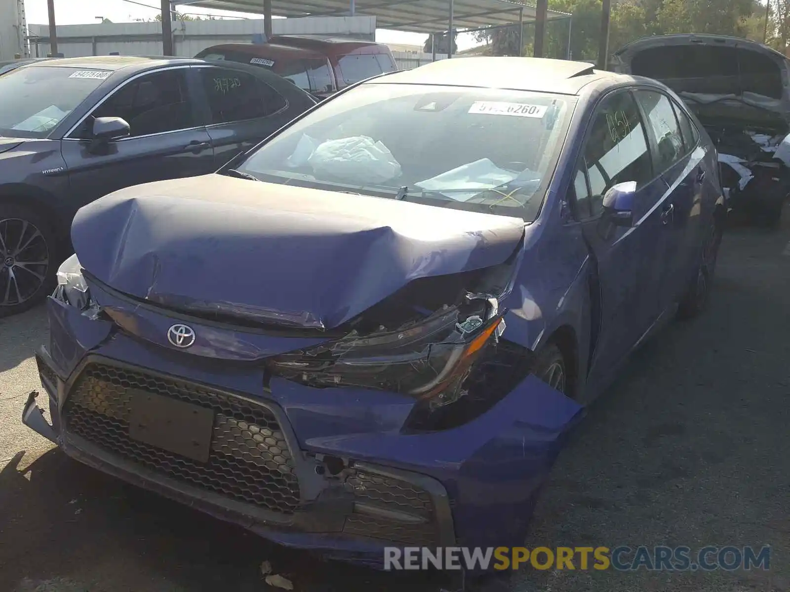 2 Photograph of a damaged car JTDP4RCE0LJ017054 TOYOTA COROLLA 2020