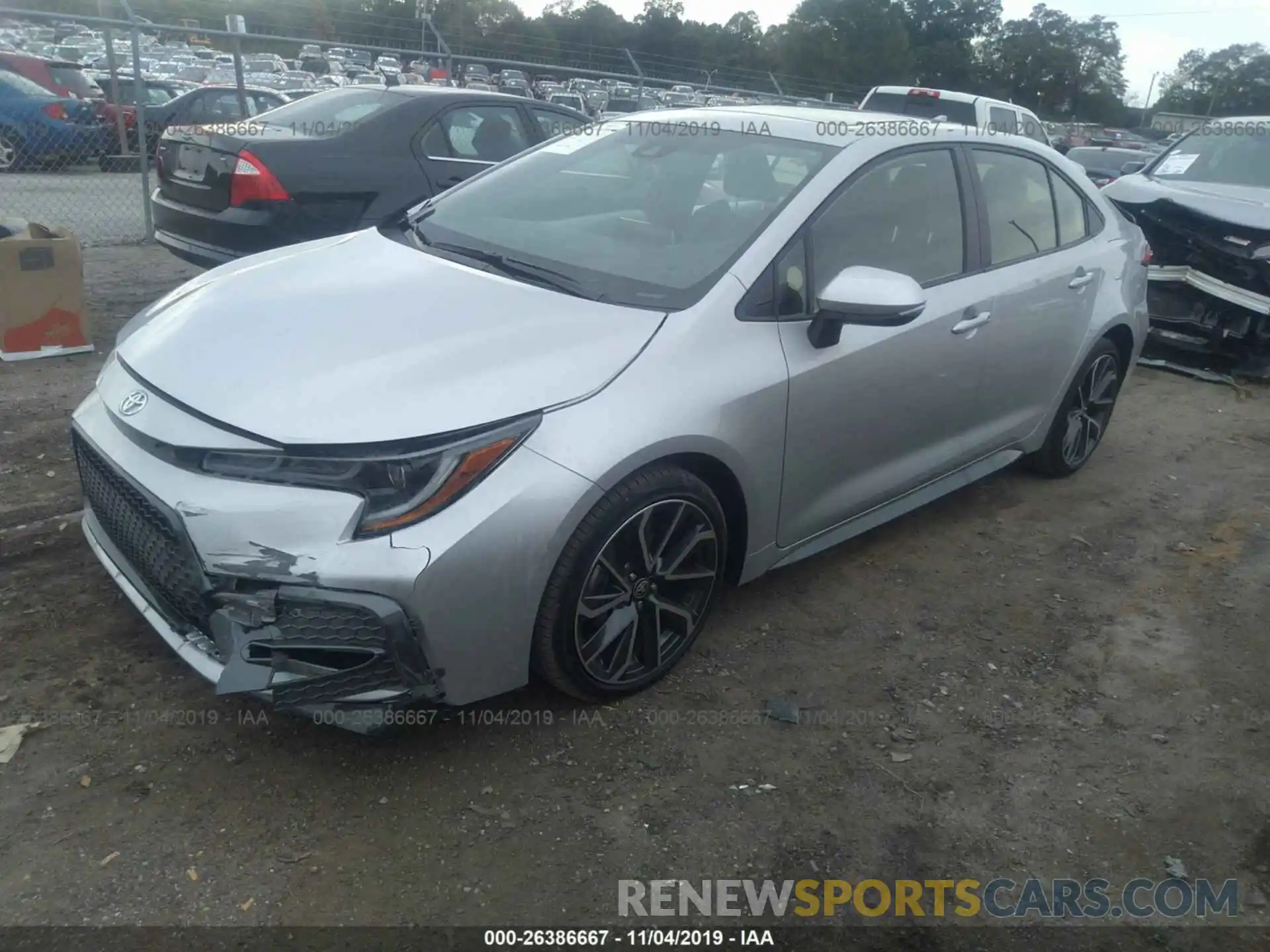 2 Photograph of a damaged car JTDP4RCE0LJ027549 TOYOTA COROLLA 2020