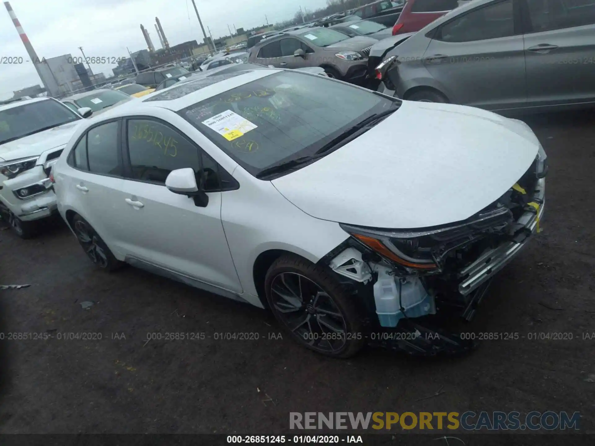 1 Photograph of a damaged car JTDP4RCE0LJ029558 TOYOTA COROLLA 2020