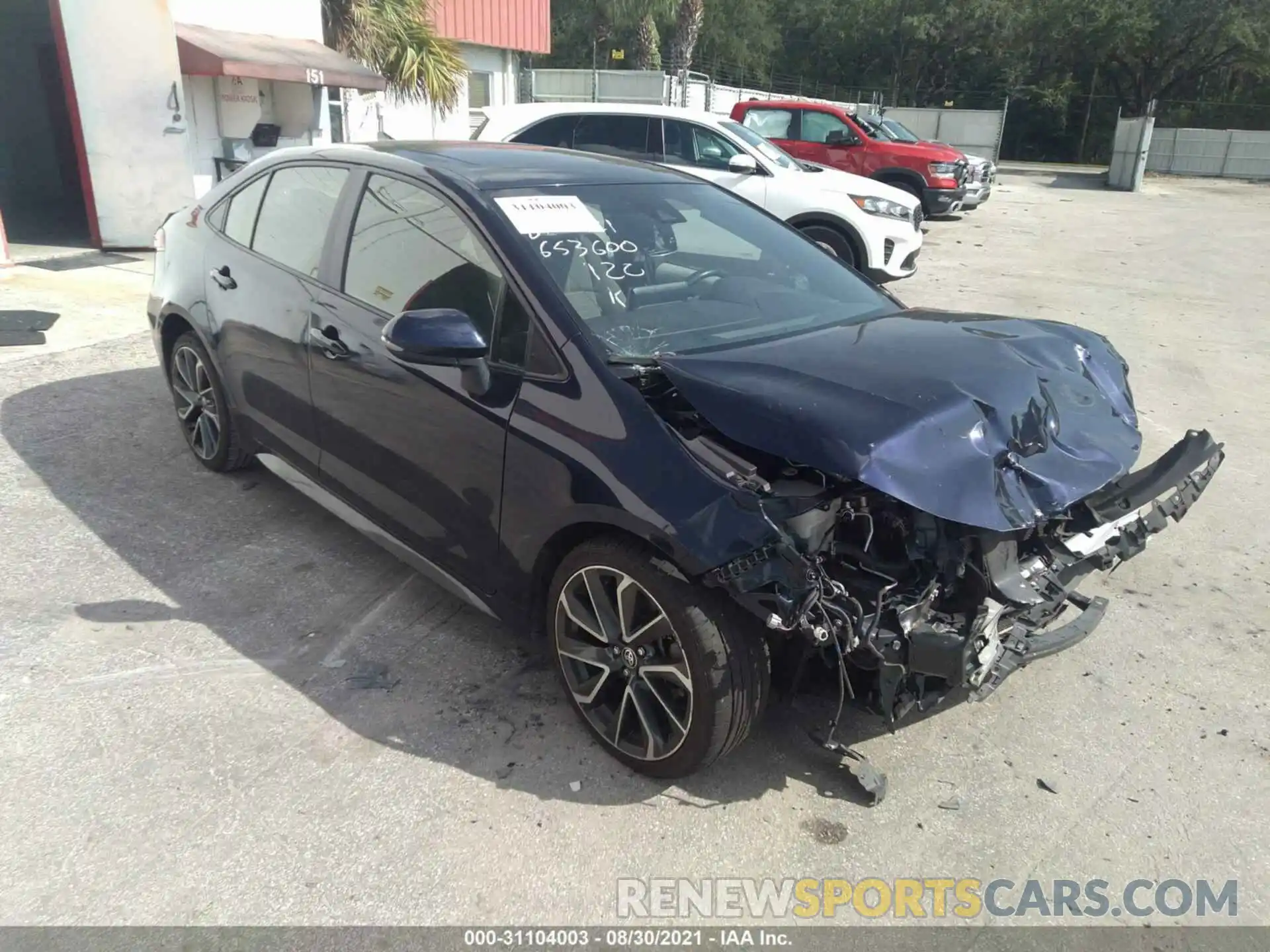 1 Photograph of a damaged car JTDP4RCE0LJ029933 TOYOTA COROLLA 2020