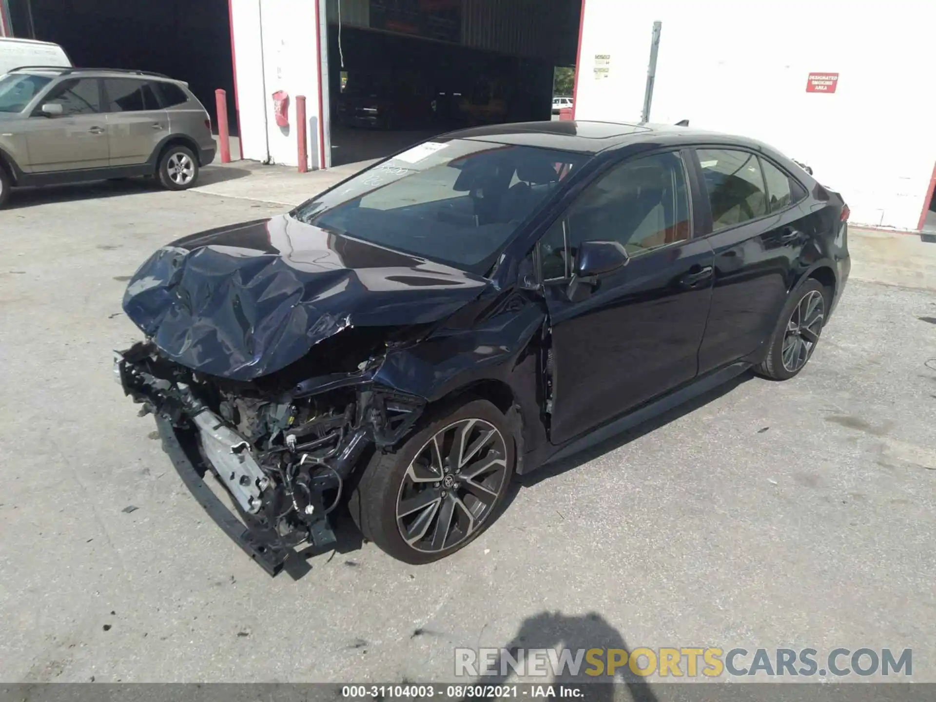 2 Photograph of a damaged car JTDP4RCE0LJ029933 TOYOTA COROLLA 2020