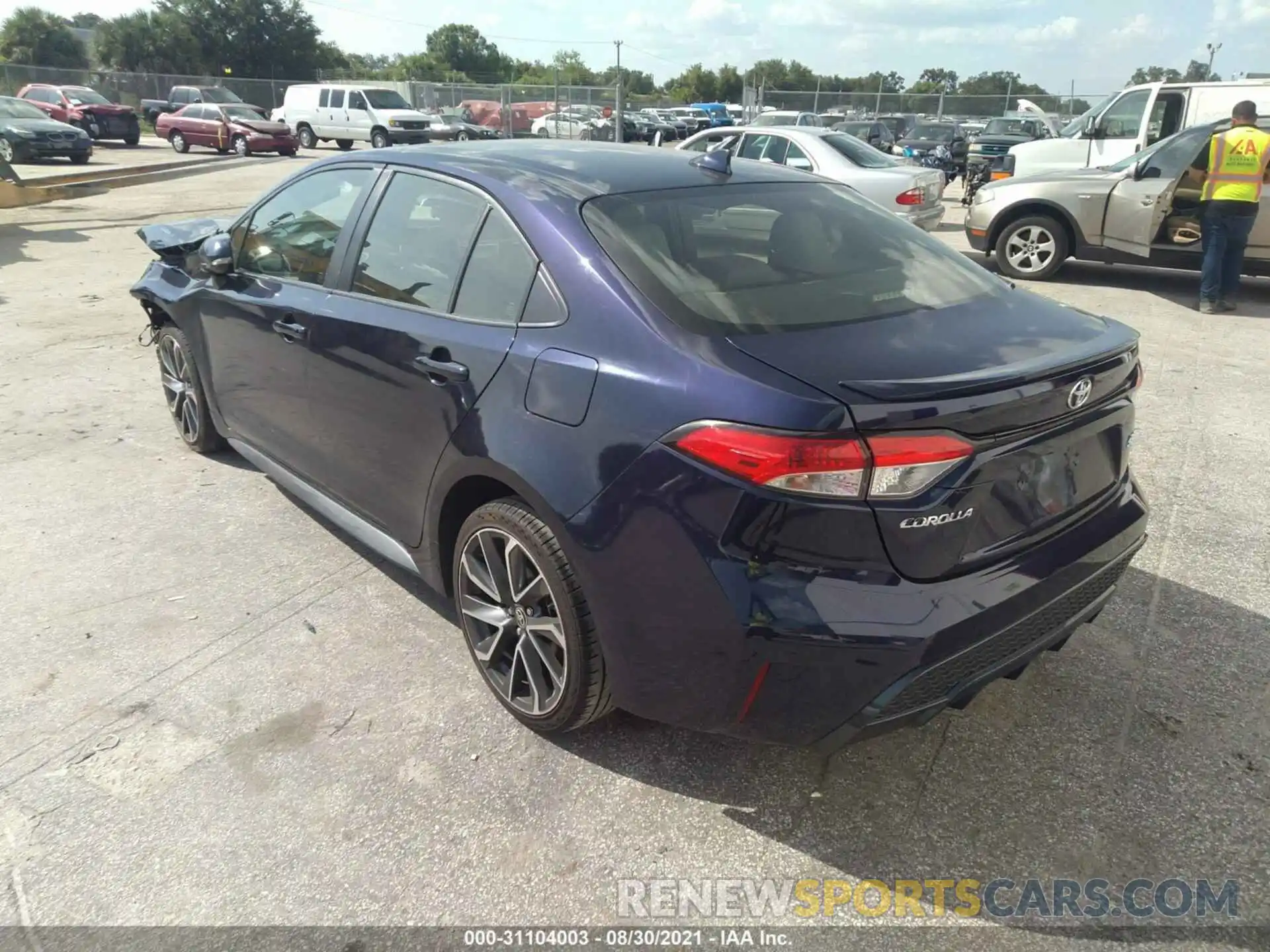 3 Photograph of a damaged car JTDP4RCE0LJ029933 TOYOTA COROLLA 2020