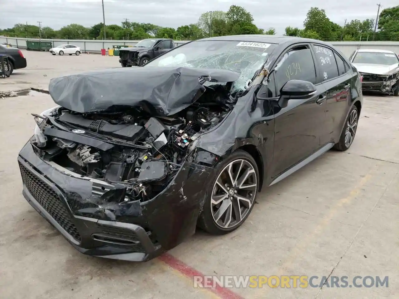 2 Photograph of a damaged car JTDP4RCE0LJ040351 TOYOTA COROLLA 2020