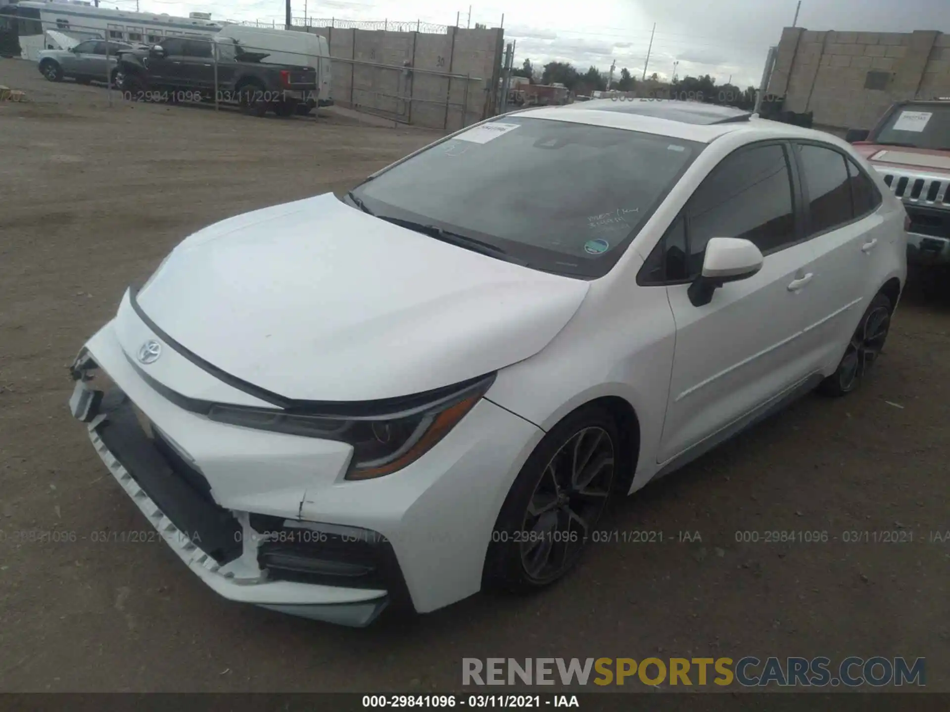 2 Photograph of a damaged car JTDP4RCE1LJ001607 TOYOTA COROLLA 2020