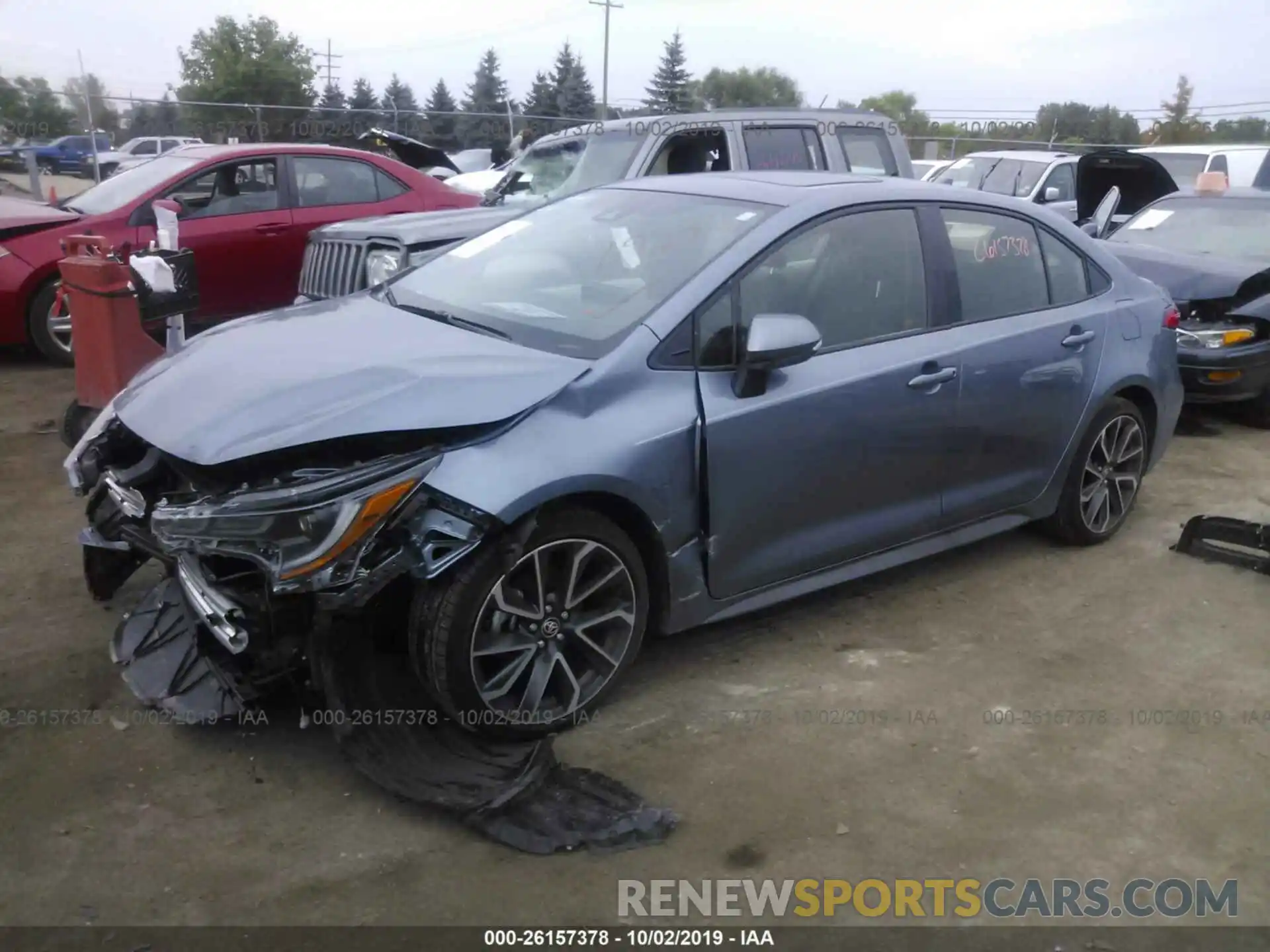 2 Photograph of a damaged car JTDP4RCE1LJ001929 TOYOTA COROLLA 2020