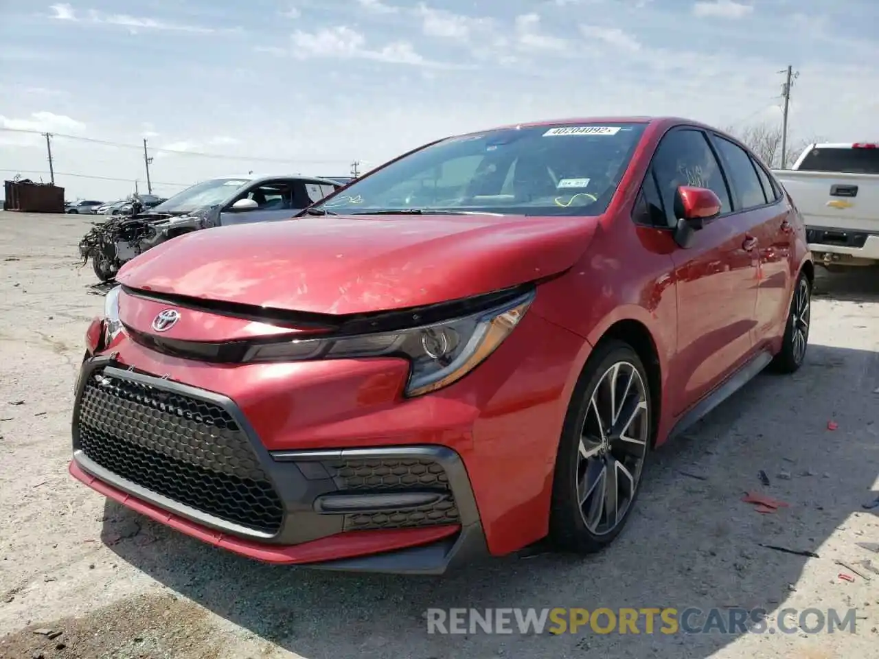 2 Photograph of a damaged car JTDP4RCE1LJ003793 TOYOTA COROLLA 2020