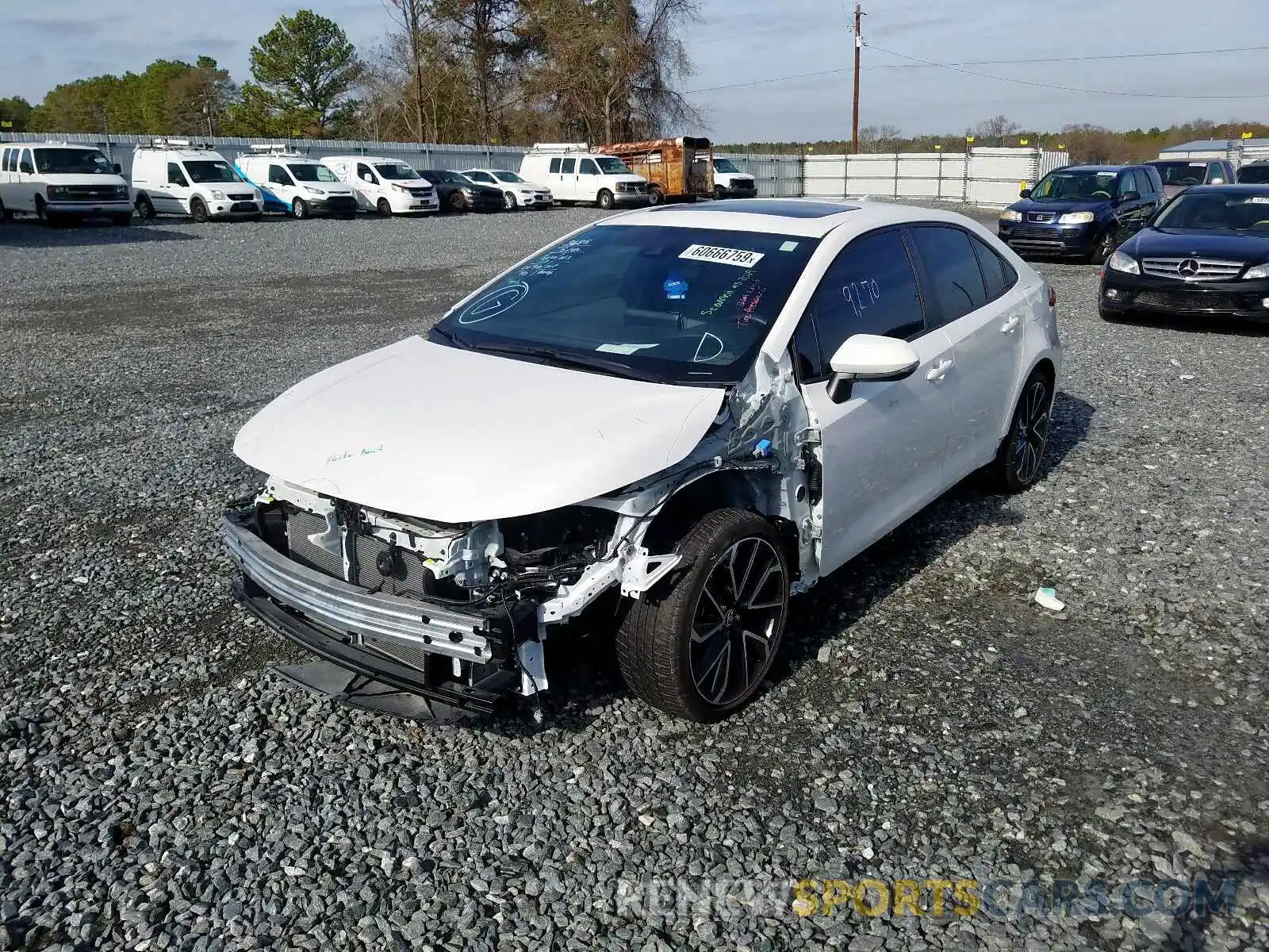 2 Photograph of a damaged car JTDP4RCE1LJ010663 TOYOTA COROLLA 2020