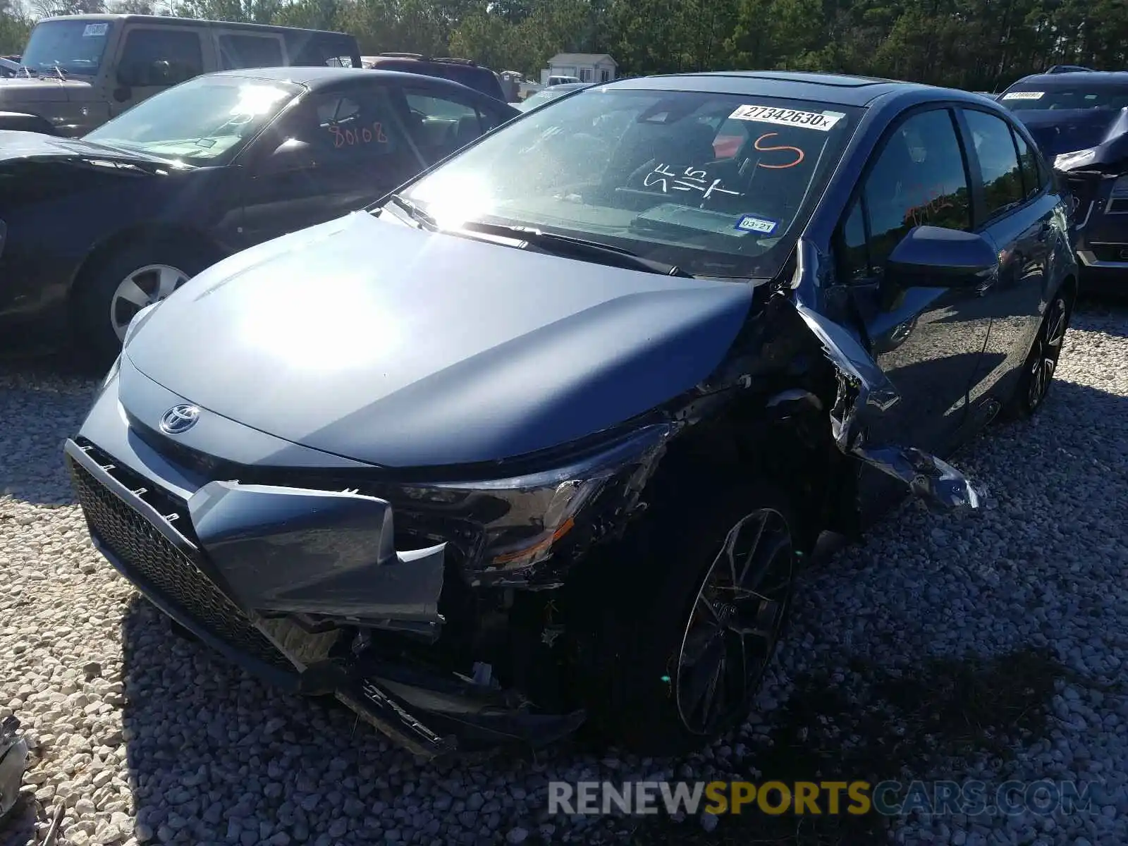 2 Photograph of a damaged car JTDP4RCE1LJ013823 TOYOTA COROLLA 2020