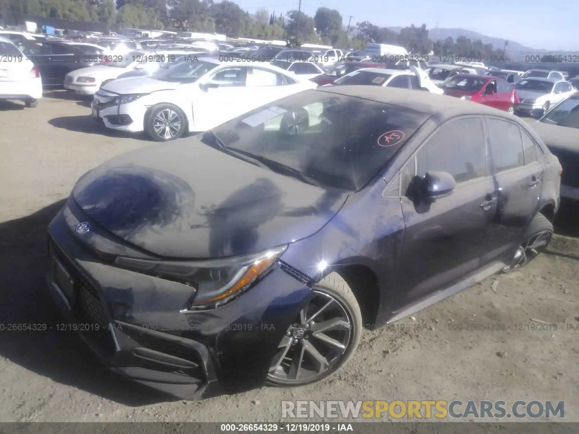 2 Photograph of a damaged car JTDP4RCE1LJ017340 TOYOTA COROLLA 2020