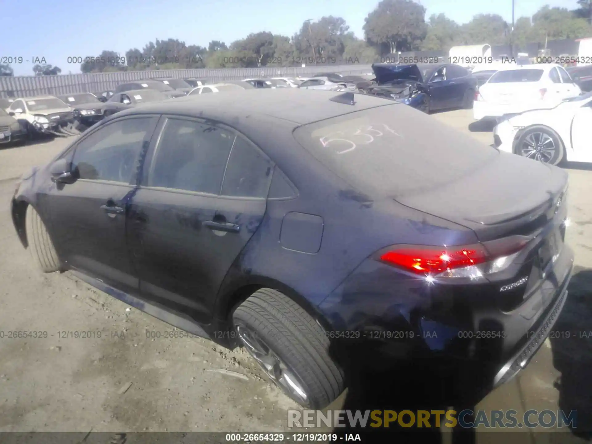 3 Photograph of a damaged car JTDP4RCE1LJ017340 TOYOTA COROLLA 2020