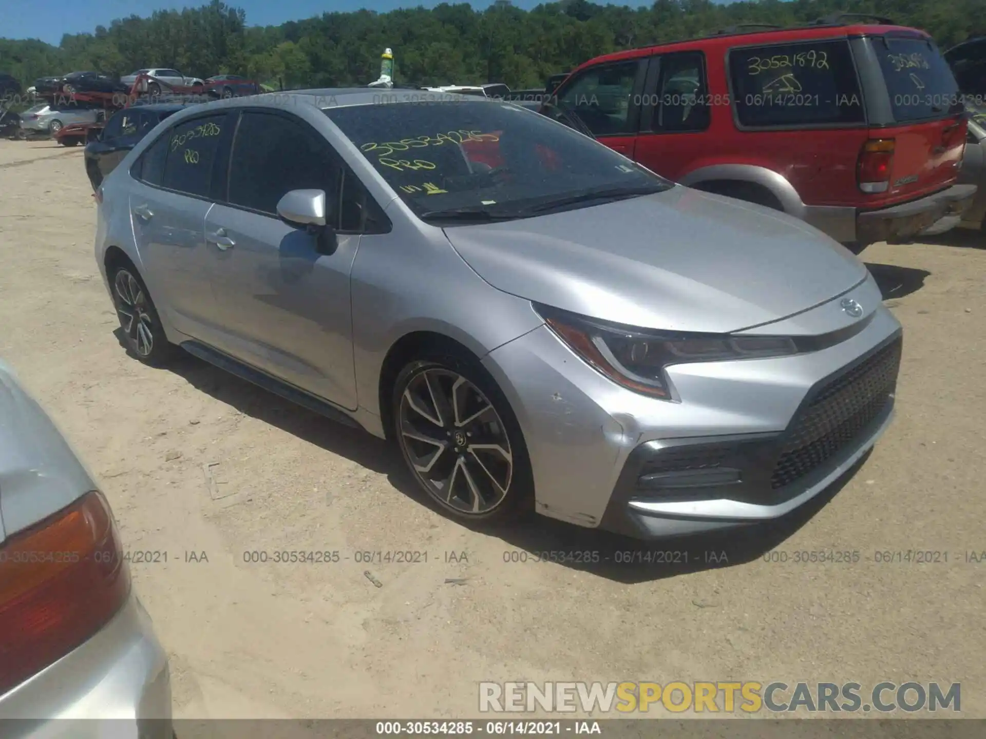 1 Photograph of a damaged car JTDP4RCE1LJ017452 TOYOTA COROLLA 2020