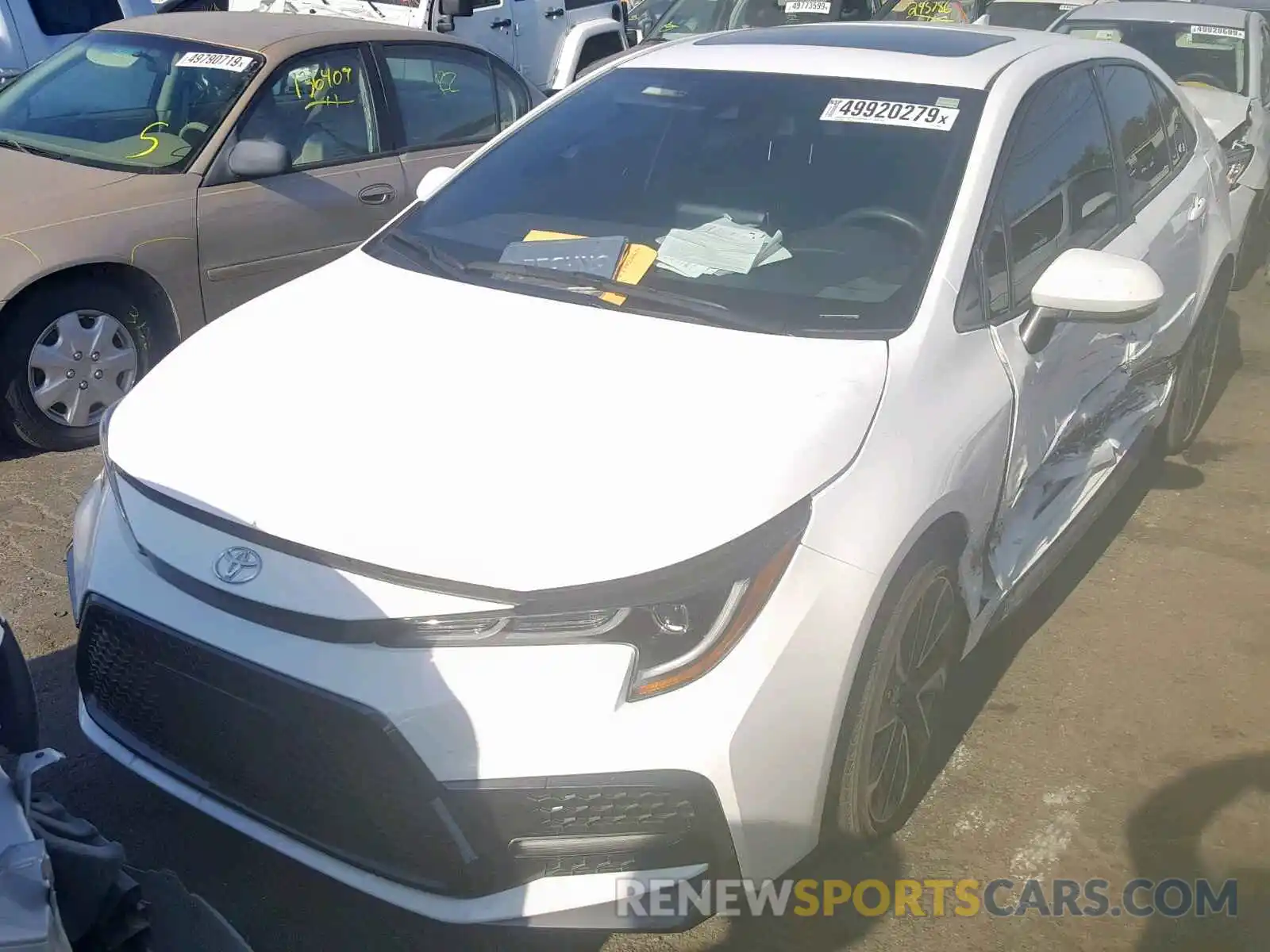 2 Photograph of a damaged car JTDP4RCE1LJ017595 TOYOTA COROLLA 2020