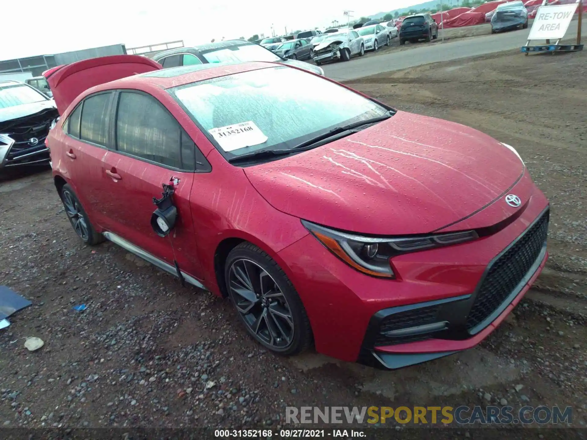 1 Photograph of a damaged car JTDP4RCE1LJ019640 TOYOTA COROLLA 2020