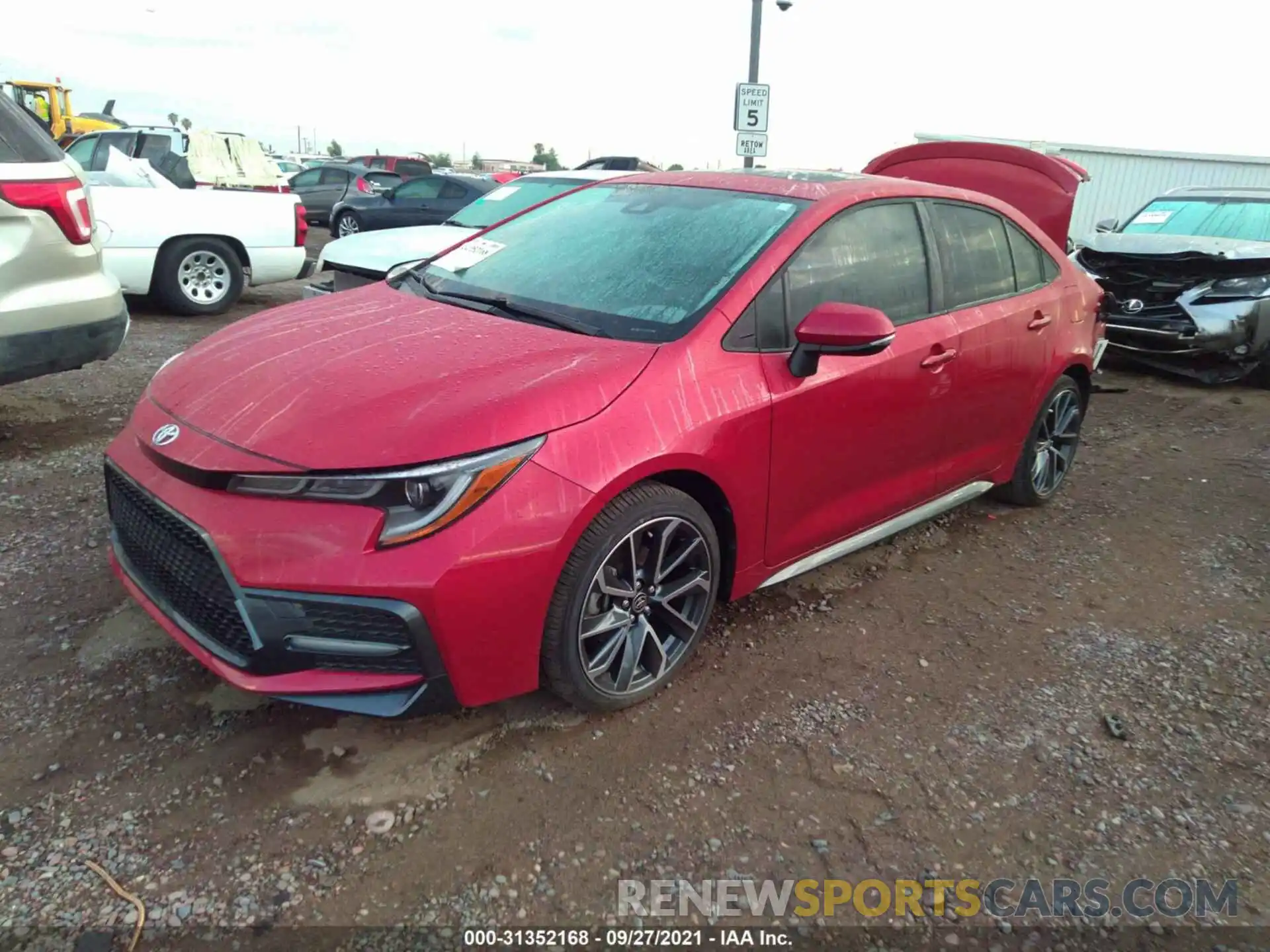 2 Photograph of a damaged car JTDP4RCE1LJ019640 TOYOTA COROLLA 2020