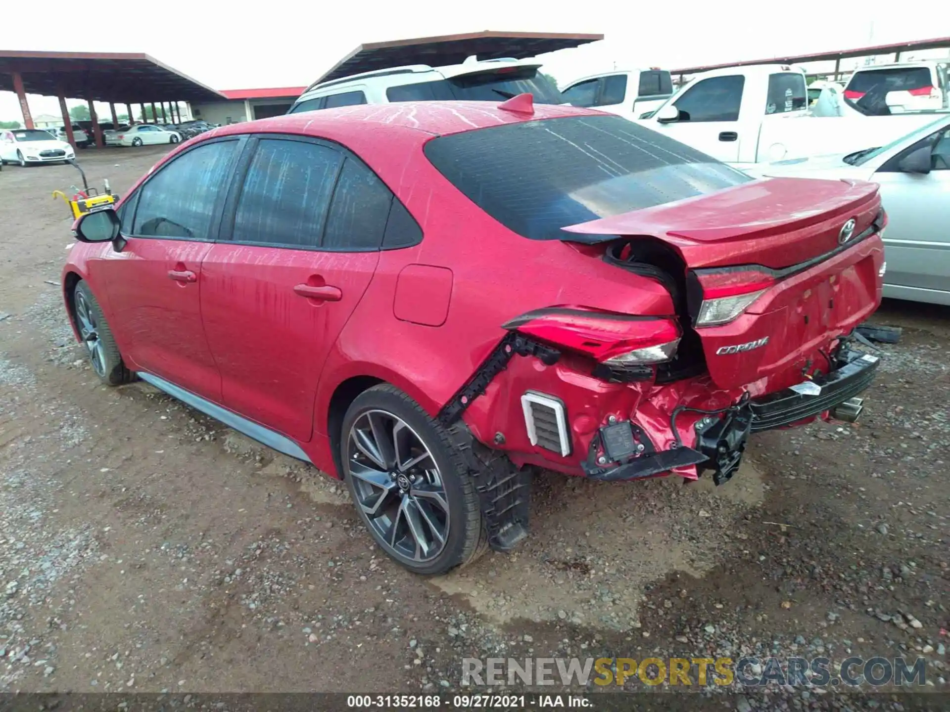 3 Photograph of a damaged car JTDP4RCE1LJ019640 TOYOTA COROLLA 2020