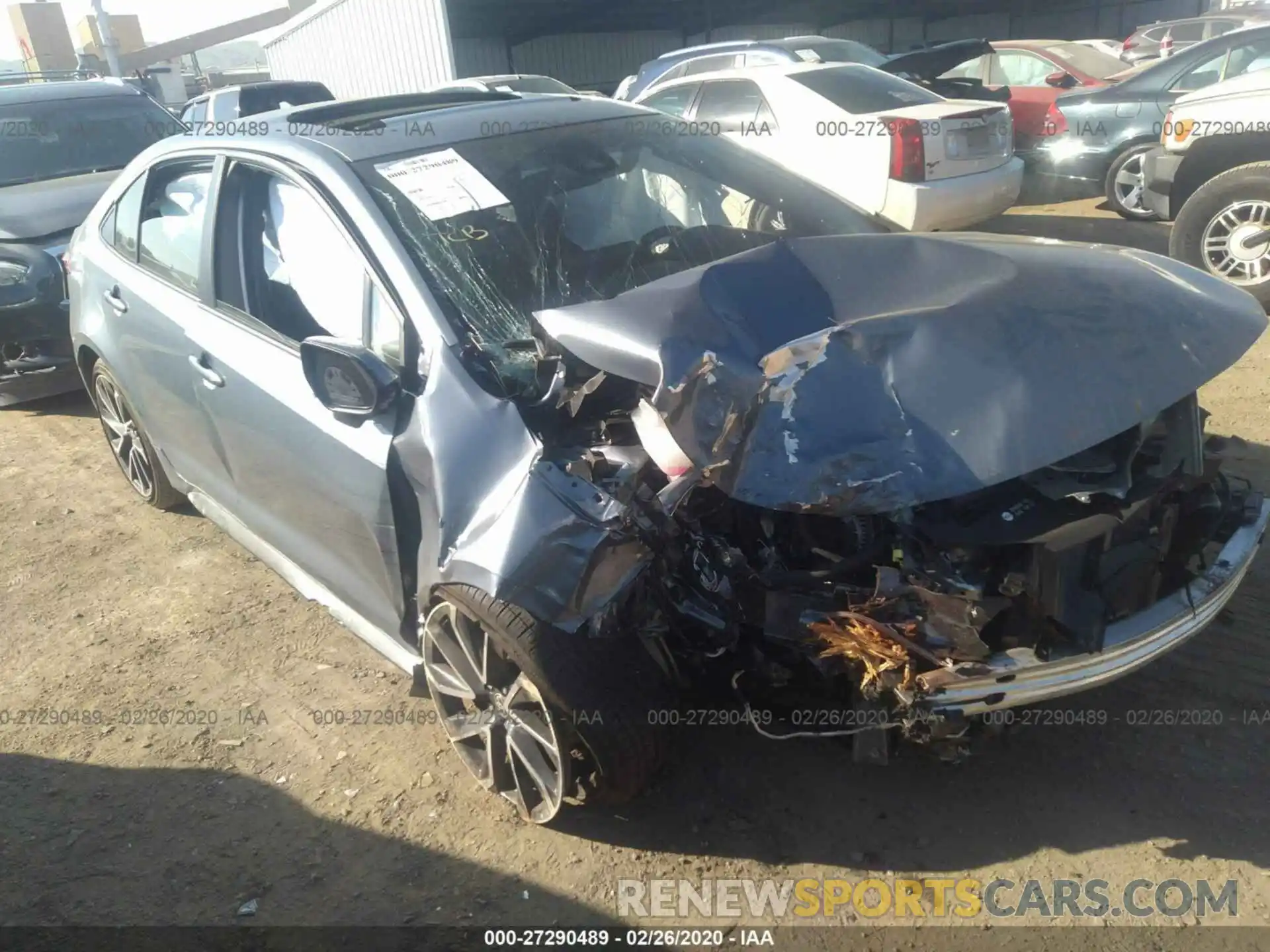 1 Photograph of a damaged car JTDP4RCE1LJ020268 TOYOTA COROLLA 2020