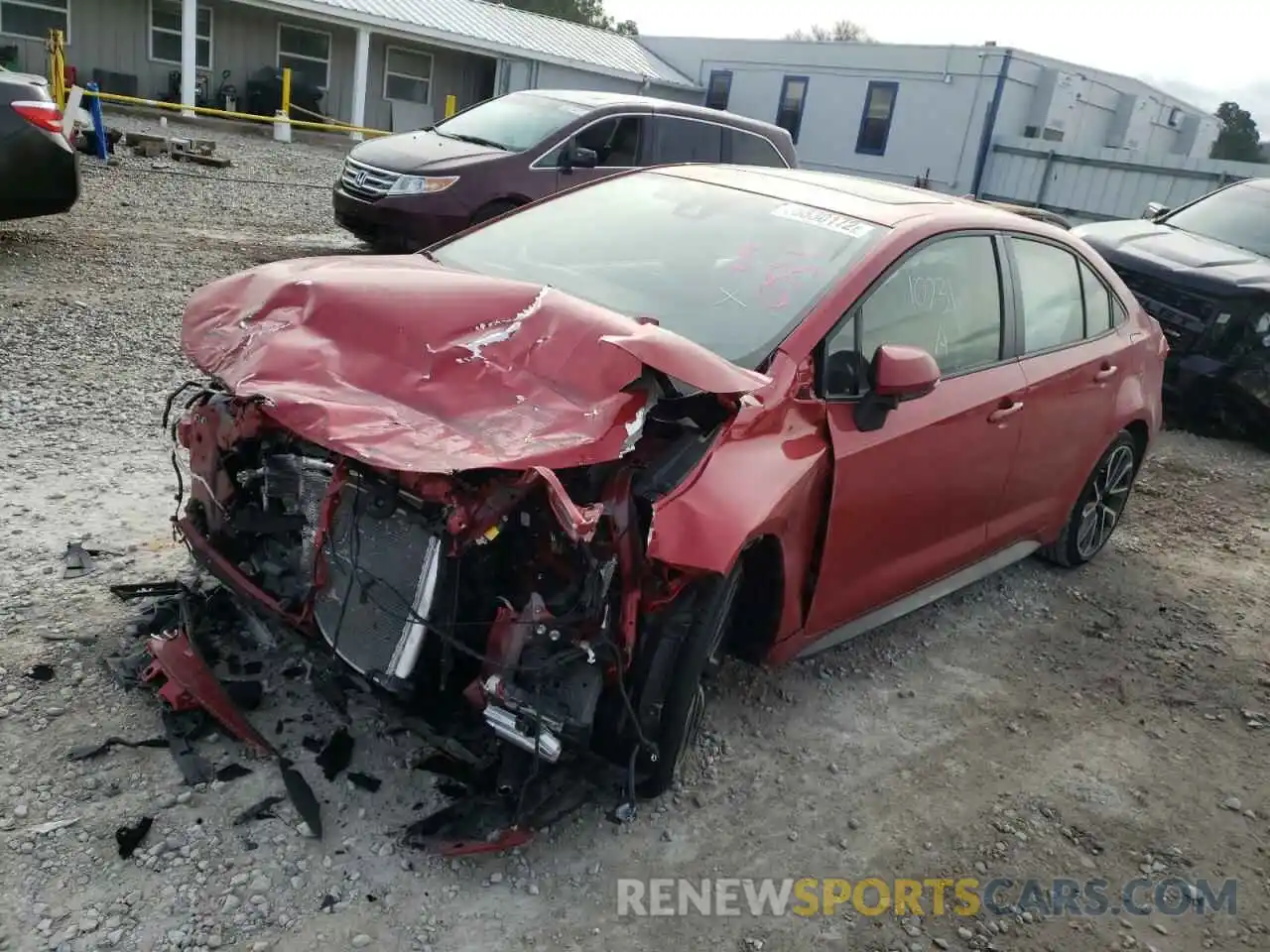 2 Photograph of a damaged car JTDP4RCE1LJ020531 TOYOTA COROLLA 2020