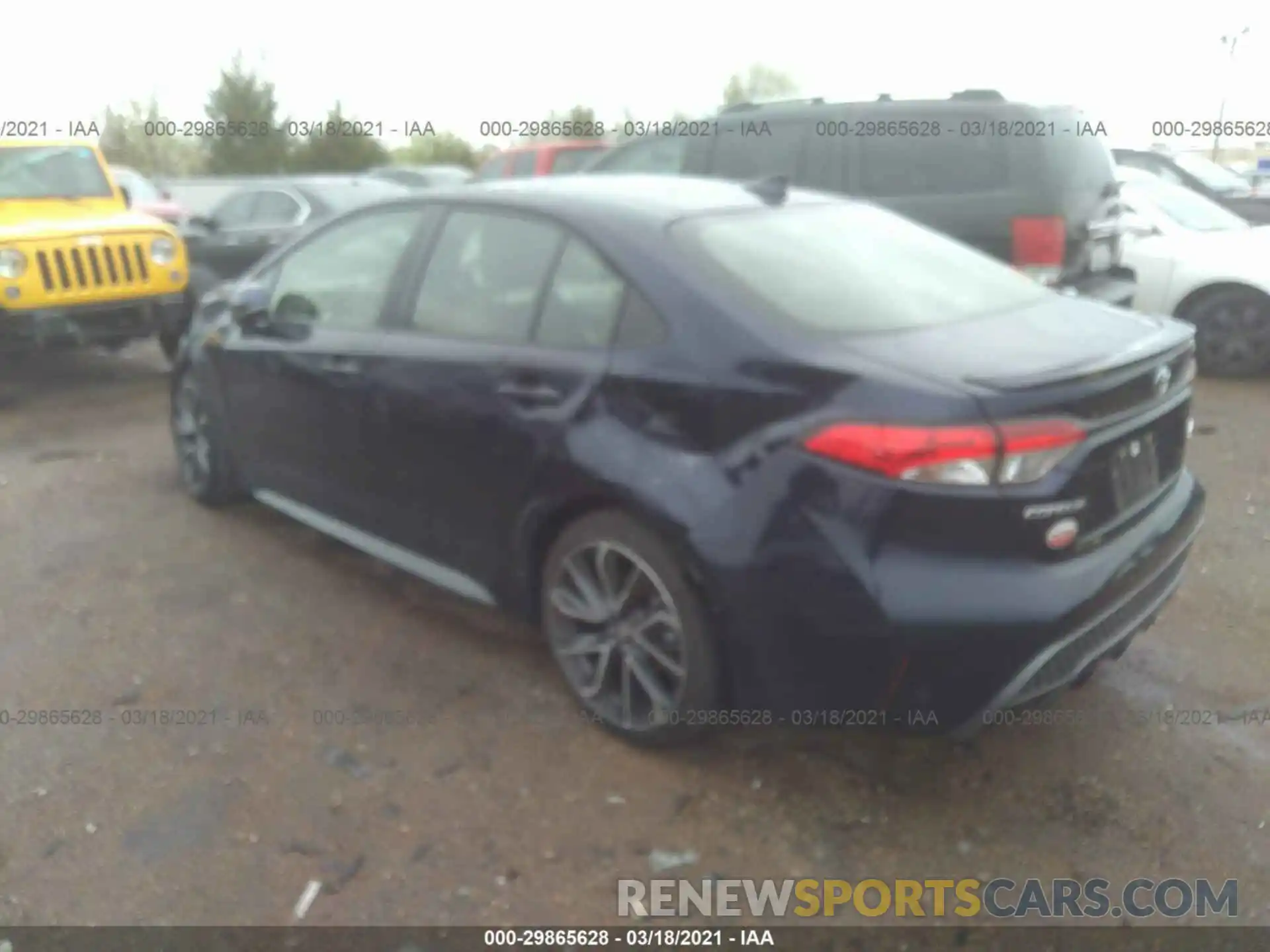 3 Photograph of a damaged car JTDP4RCE1LJ029231 TOYOTA COROLLA 2020