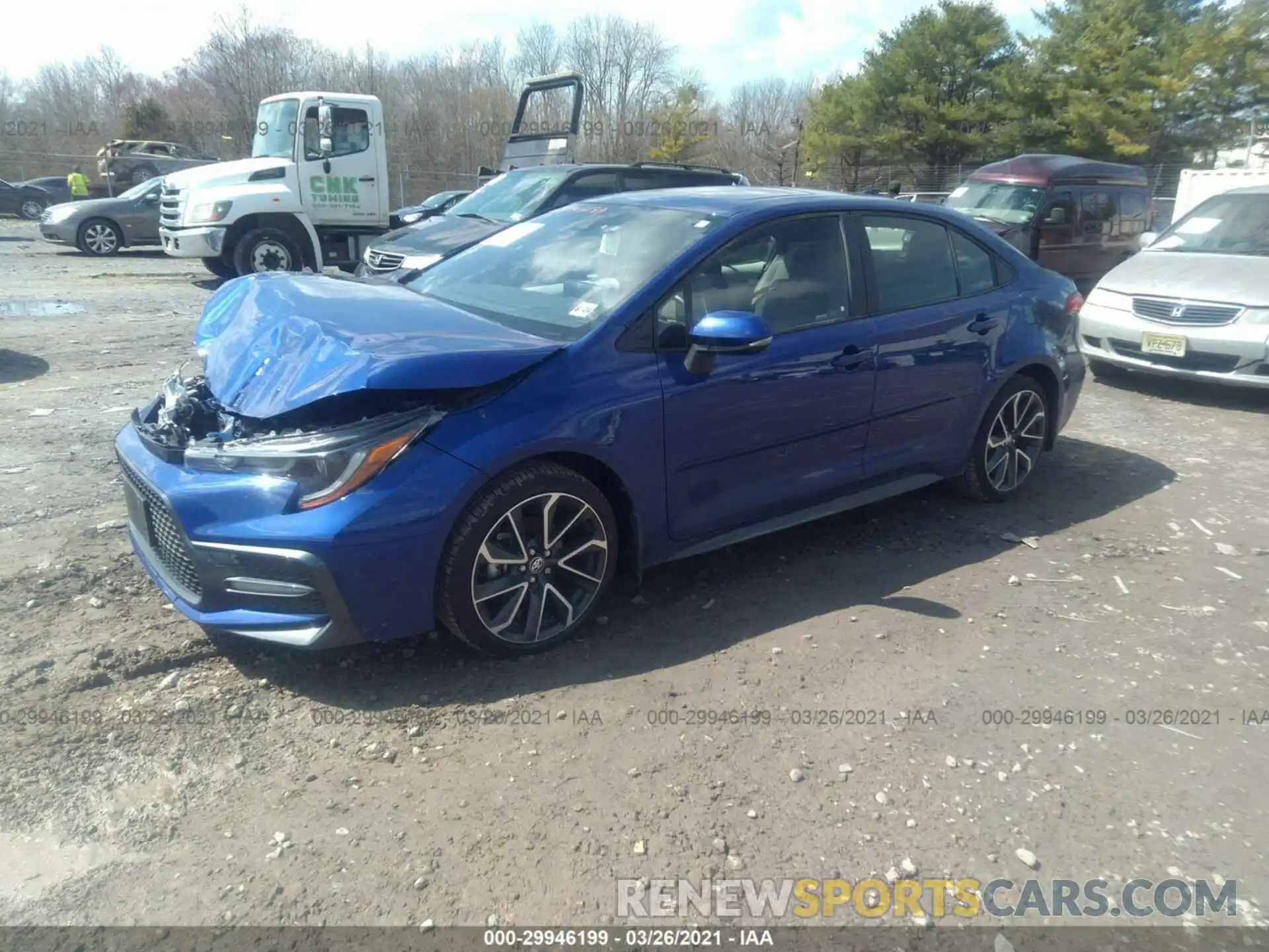 2 Photograph of a damaged car JTDP4RCE1LJ029990 TOYOTA COROLLA 2020