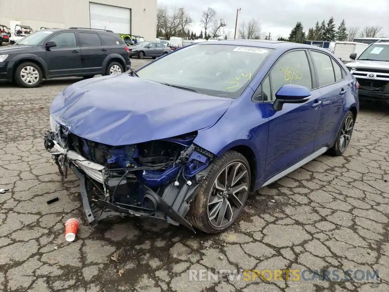 2 Photograph of a damaged car JTDP4RCE1LJ039063 TOYOTA COROLLA 2020