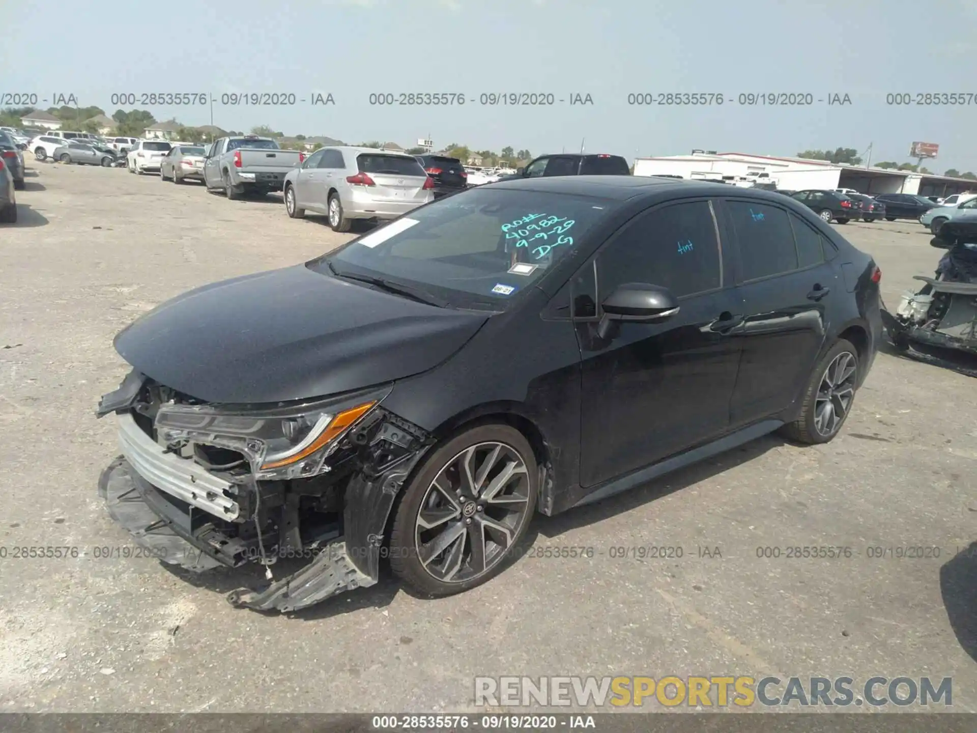 2 Photograph of a damaged car JTDP4RCE2LJ001504 TOYOTA COROLLA 2020