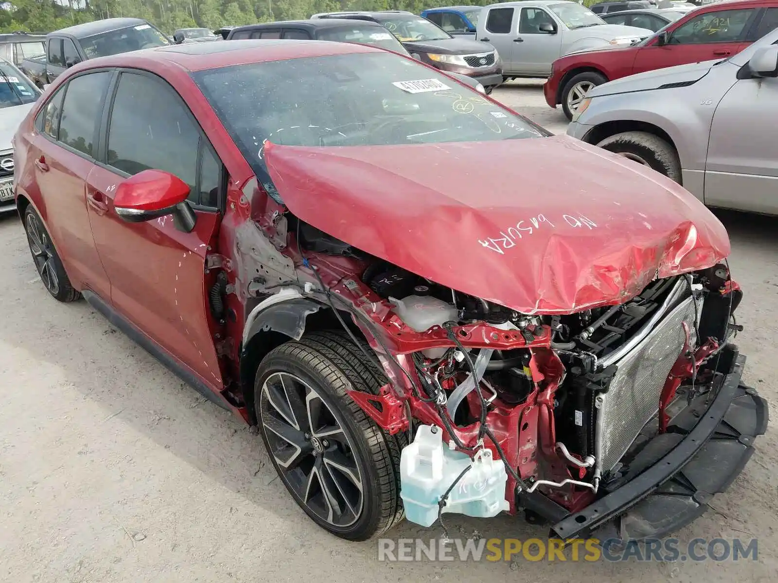 1 Photograph of a damaged car JTDP4RCE2LJ007786 TOYOTA COROLLA 2020